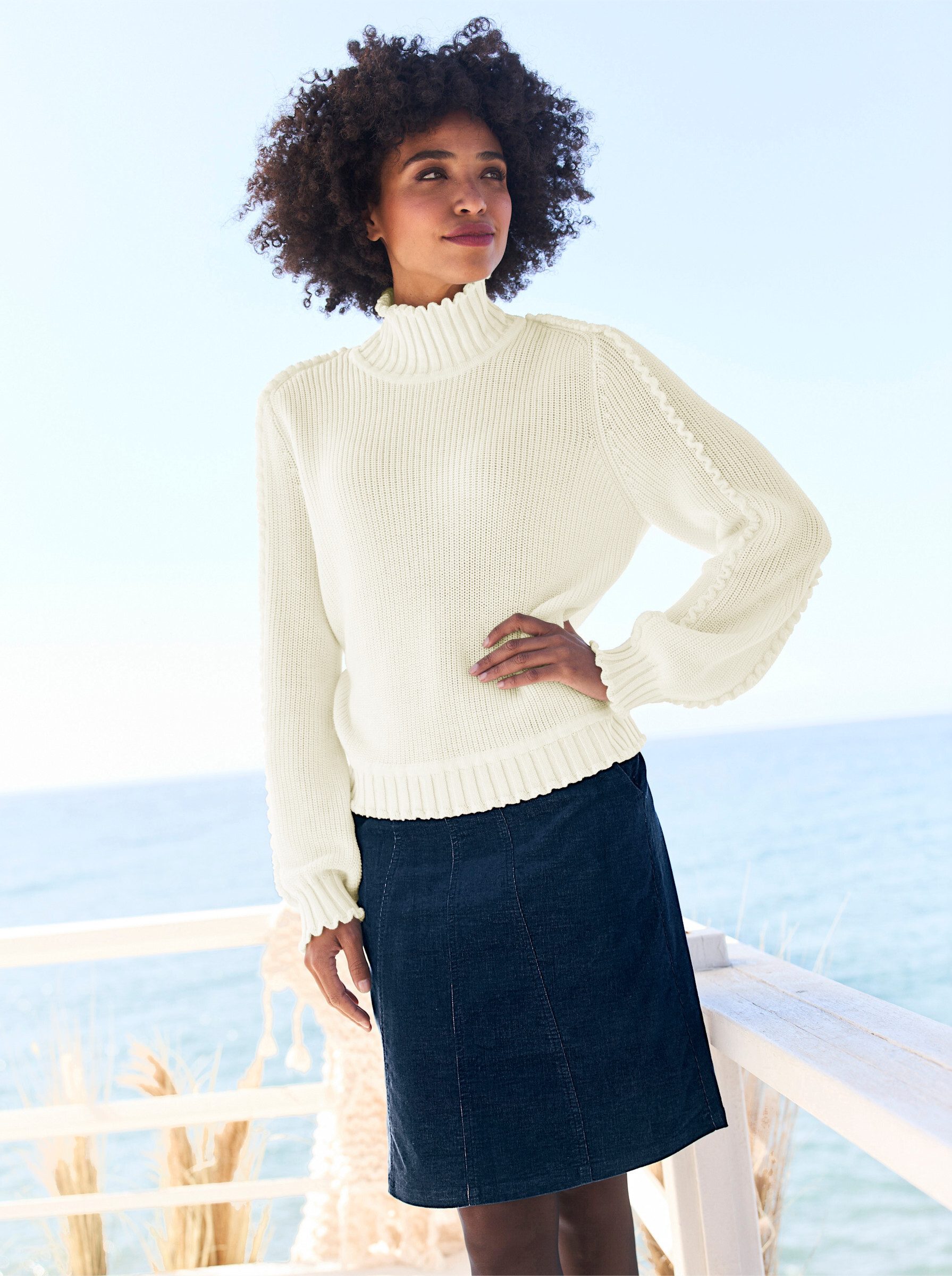 heine Strickpullover Pullover Langarm Grobstrick