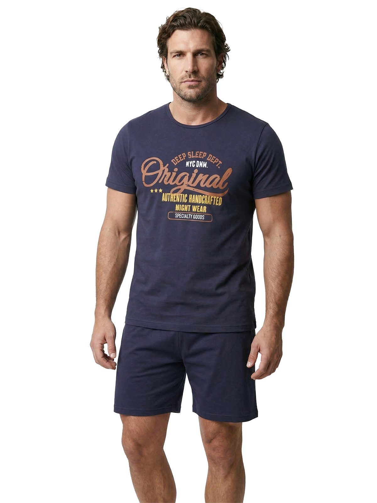 Henry Terre Shorty Original Authentic Nightwear Herren Pyjama Set – Bild 2 von 5