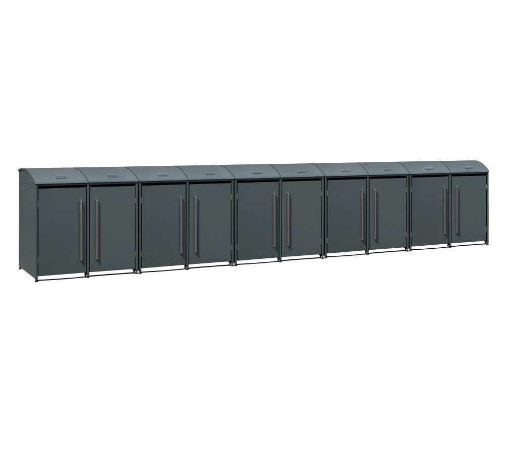 Thumbnail - WESTMANN Mülltonnenbox Moderna 10 (1 St), Platz für 10 Mülltonnen je 140/240 L, LxBxH 83x695x135 cm, Anthrazit