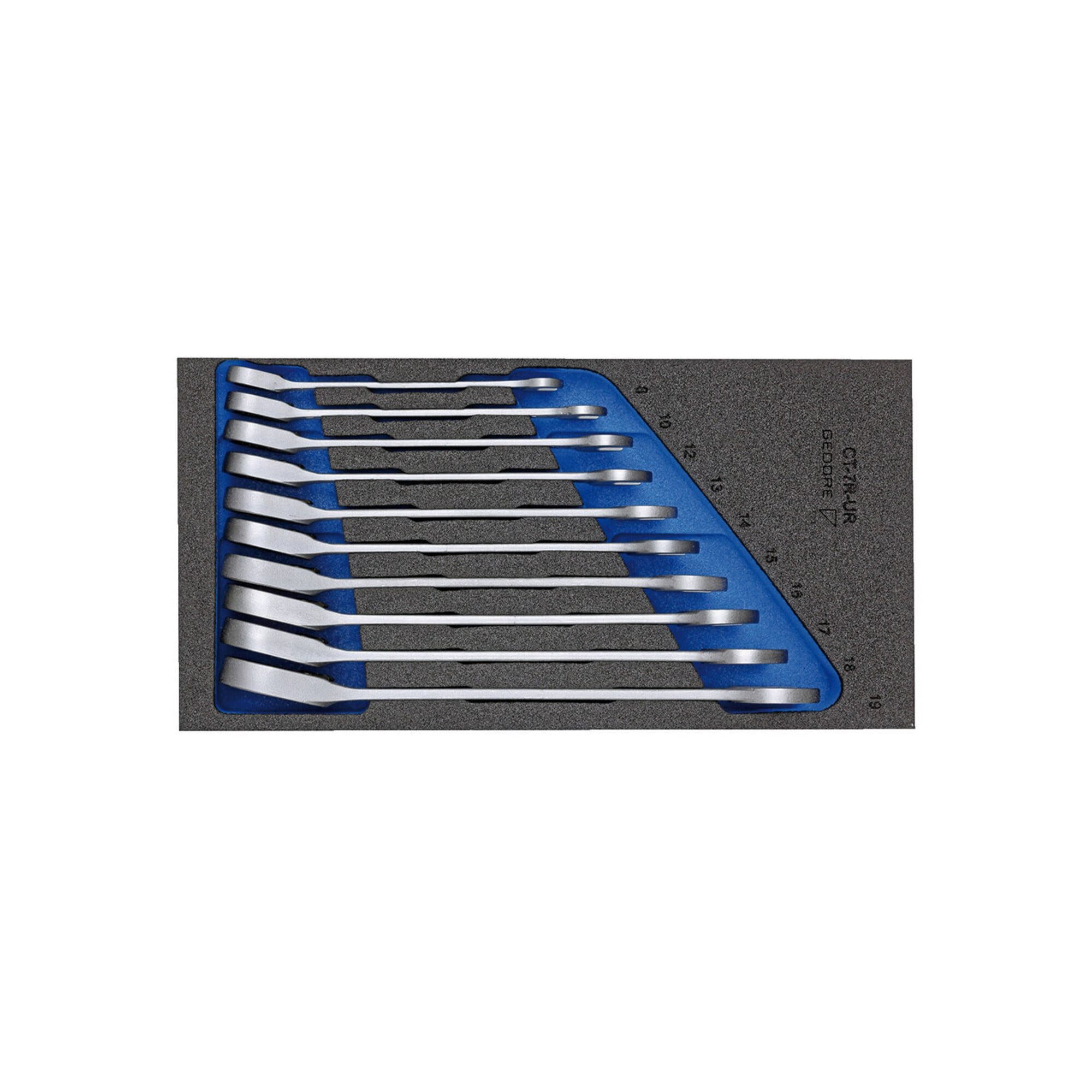 Gedore Crimpzange Gedore 1500 CT1-7 UR Satz Maulschlüssel mit Ringratsche umschaltbar in
