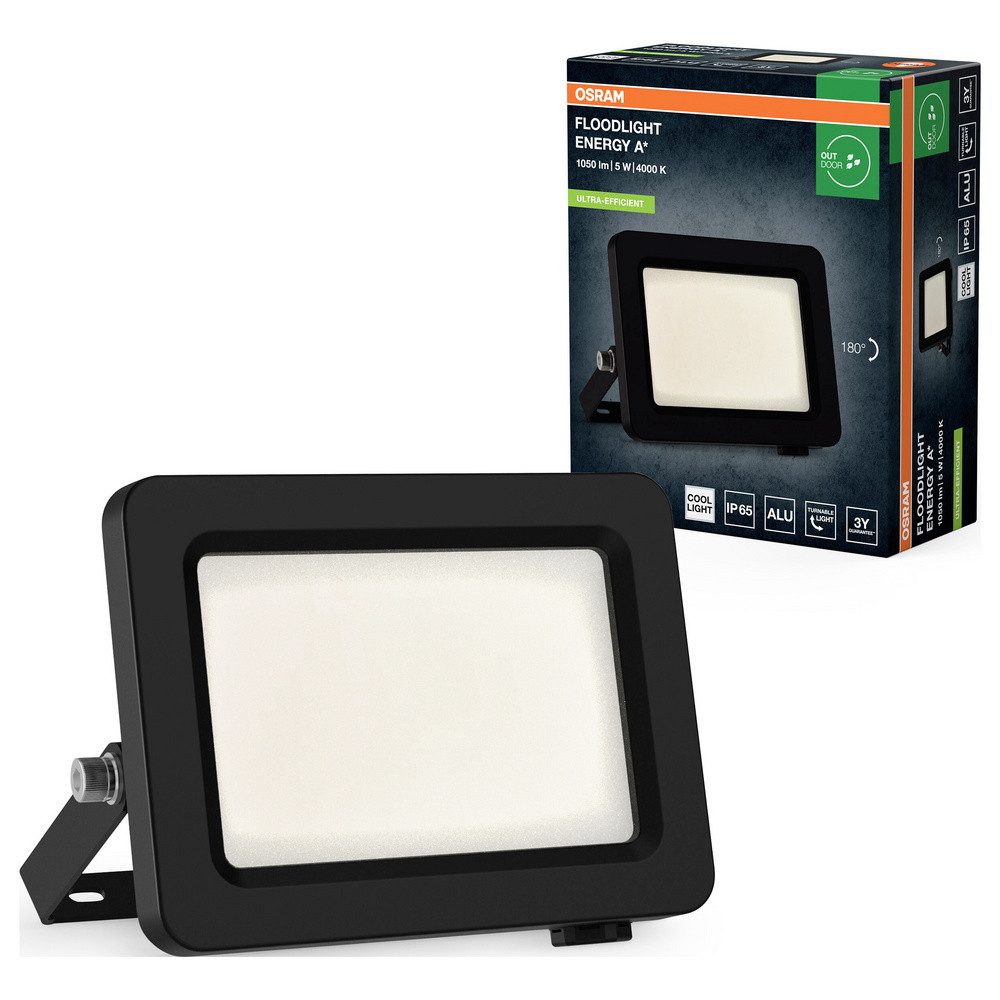 Osram LED Flutlichtstrahler OSRAM HOMELIGHTING Floodlight EA 5W 840 Dark Grey 4099854429552 Außens