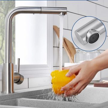 CECIPA Küchenarmatur Hochdruck Wasserhahn Ausziehbar Küchenarmatur Mischbatterie Armatur