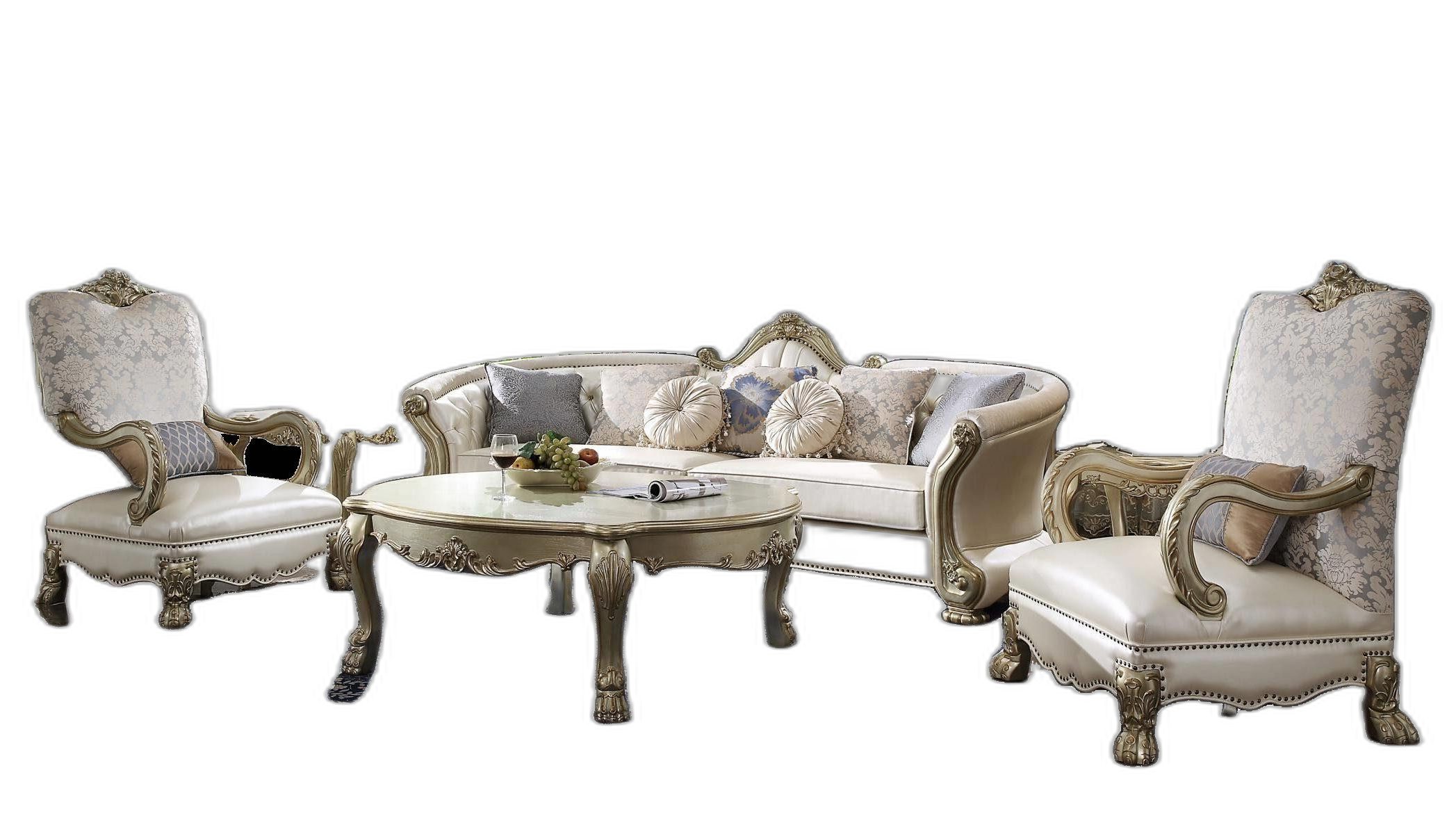 Xlmoebel Polstergarnitur Barocke Sitzgruppe in edlem Design mit hochwertiger Polsterung, Hergestellt in Europa