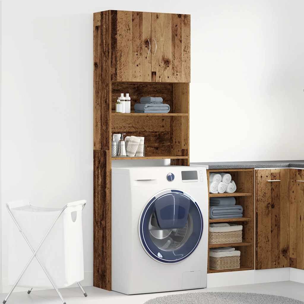 vidaXL Waschmaschinenumbauschrank Waschmaschinenschrank Altholz-Optik 64x24 günstig online kaufen