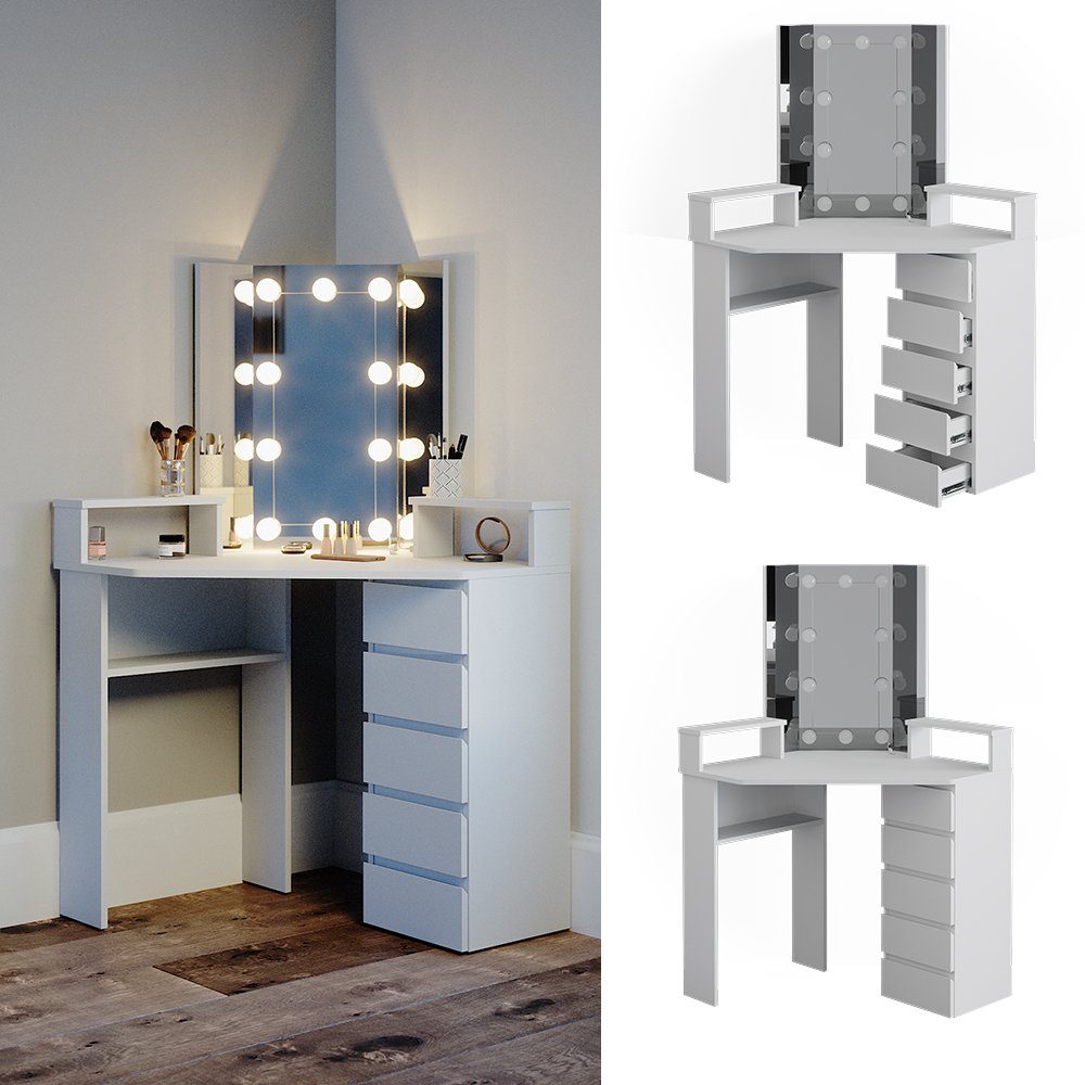 Vicco Schminktisch Tilda, Weiß, 113.3 cm günstig online kaufen
