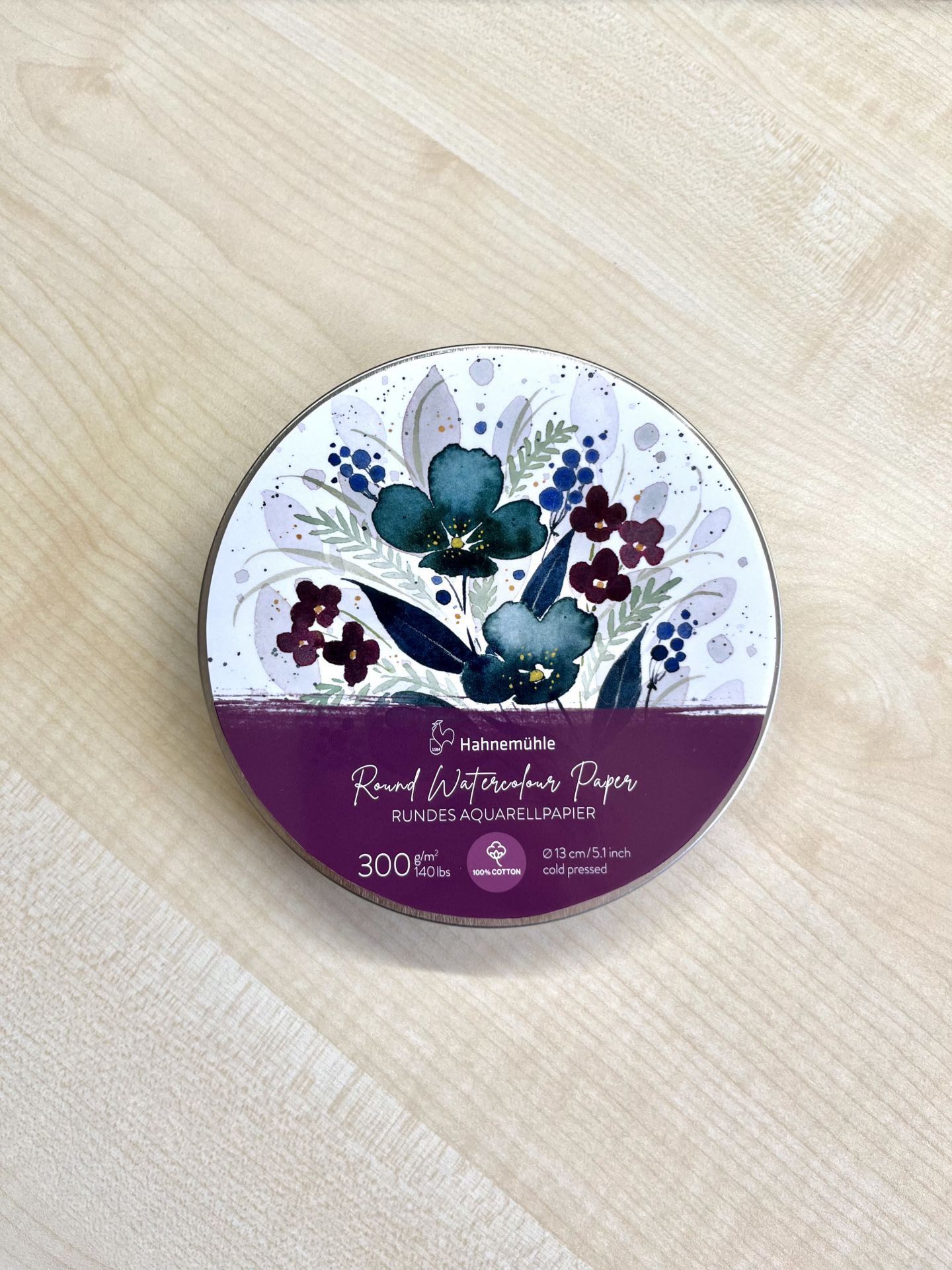 Hahnemühle Aquarellpapier Round Watercolour Paper, 300g/m², Cold Pressed, Durchmesser 13cm