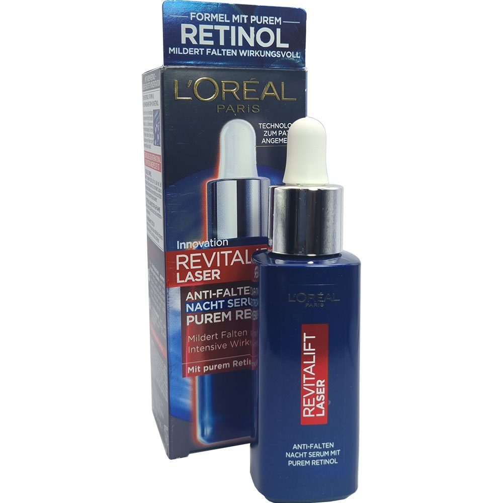 L'ORÉAL PARIS Gesichtsserum Revitalift Laser Anti-Falten Nacht Serum mit purem Retinol 30ml