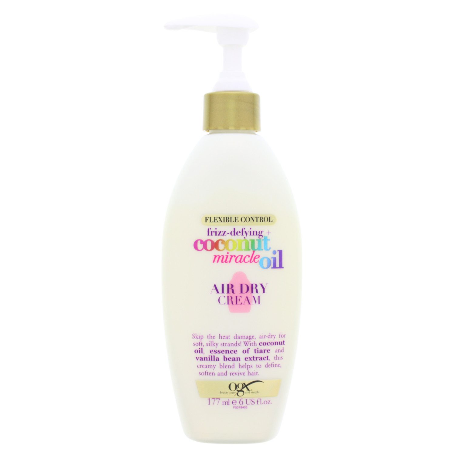 Haarspülung OGX Coconut Miracle Oil Air Dry Cream 177ml pflegende Feuchtigkeitscre