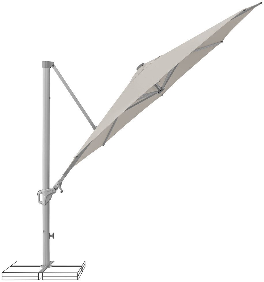Suncomfort by Glatz Ampelschirm Suncomfort Sonnenschirm Familyflex beige Ø 300 cm