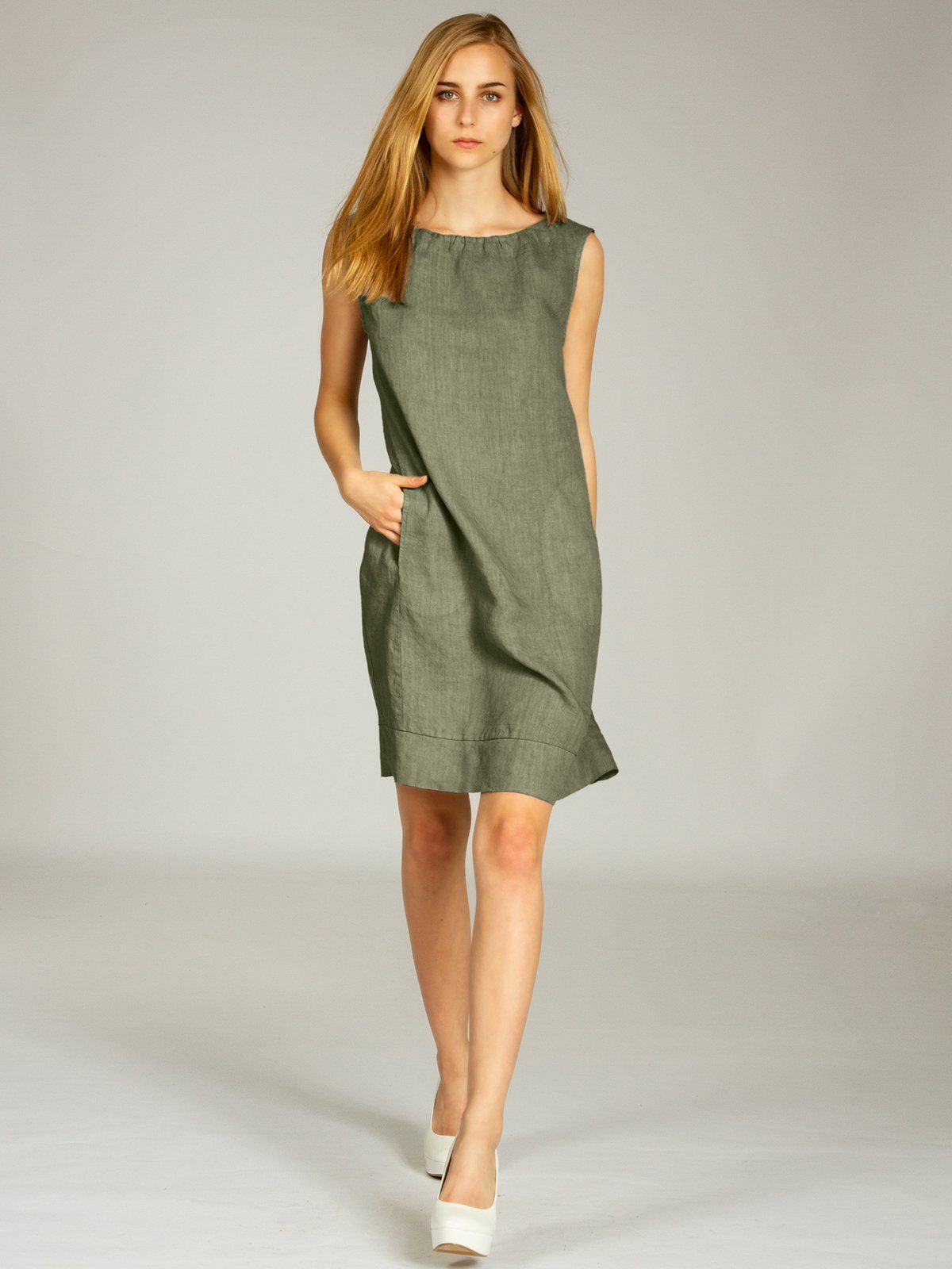 Caspar Sommerkleid SKL017 lässiges knielanges Damen günstig online kaufen