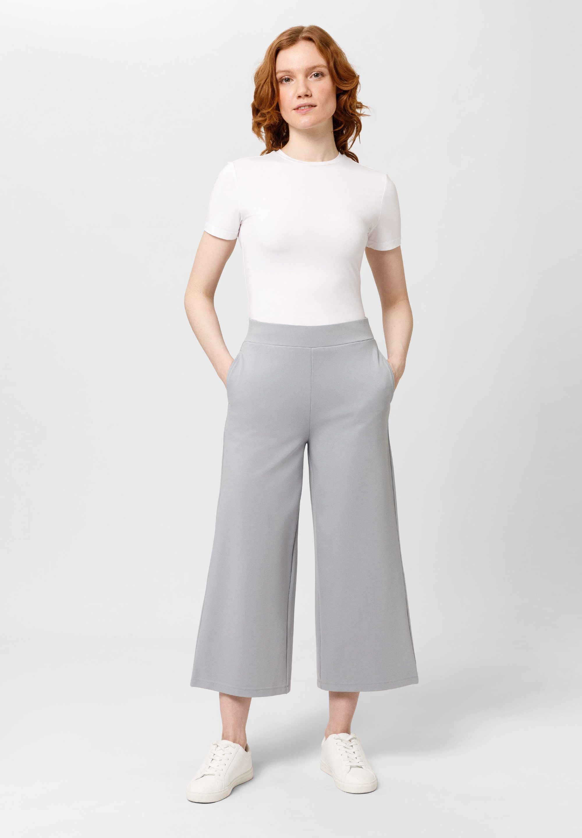 Les Lunes Culotte WILLA Jersey 7/8 Pants Culotte, hohe Taille, Viskose-Mix, fester Jersey