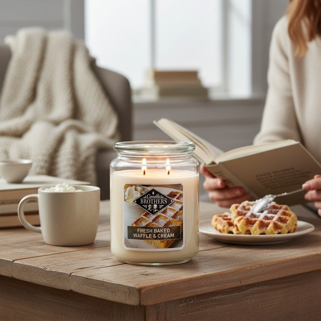 Candle BROTHERS Duftkerze Candle Brothers Duftkerze Baked Waffle & Cream Waffelduft Vanille & (Einzeln, 1-tlg., Einzeln), Candle Brothers Düfte