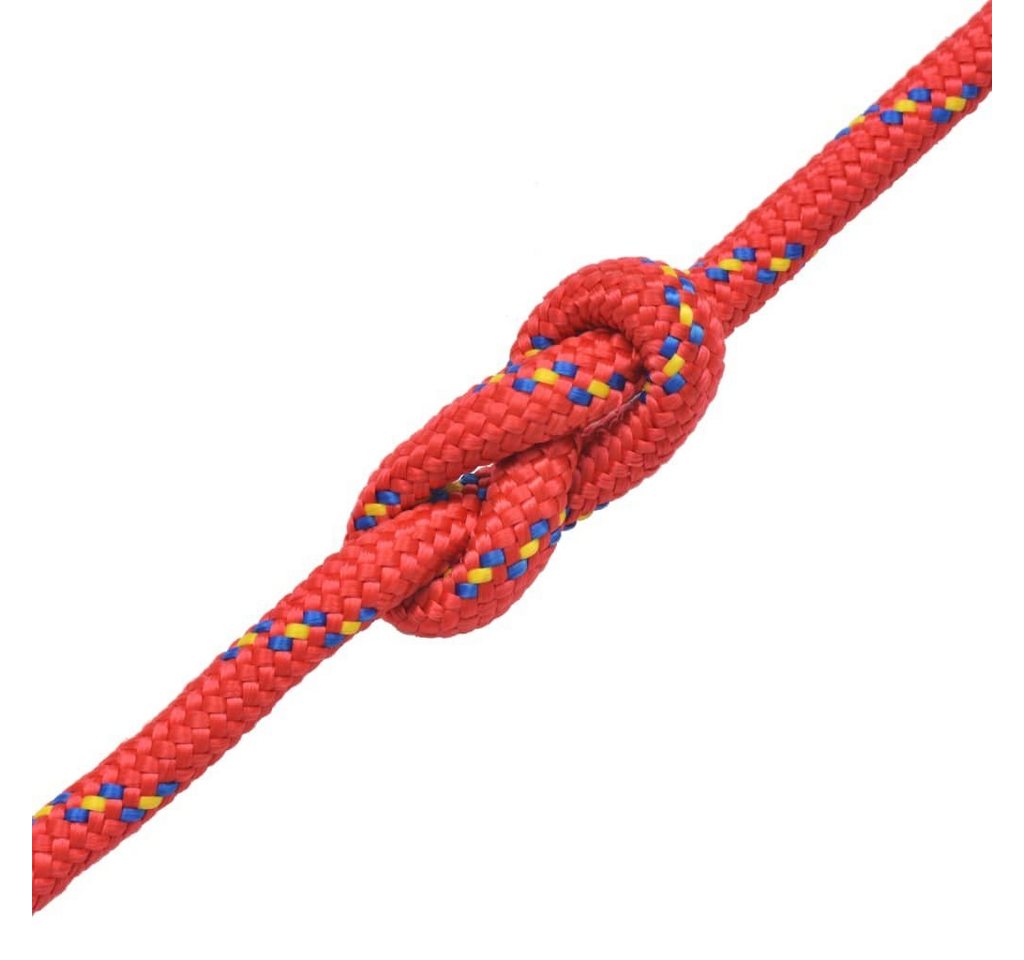 Thumbnail - vidaXL Bootsseil Polypropylen 10 mm 50 m Rot Seil (1-tlg)