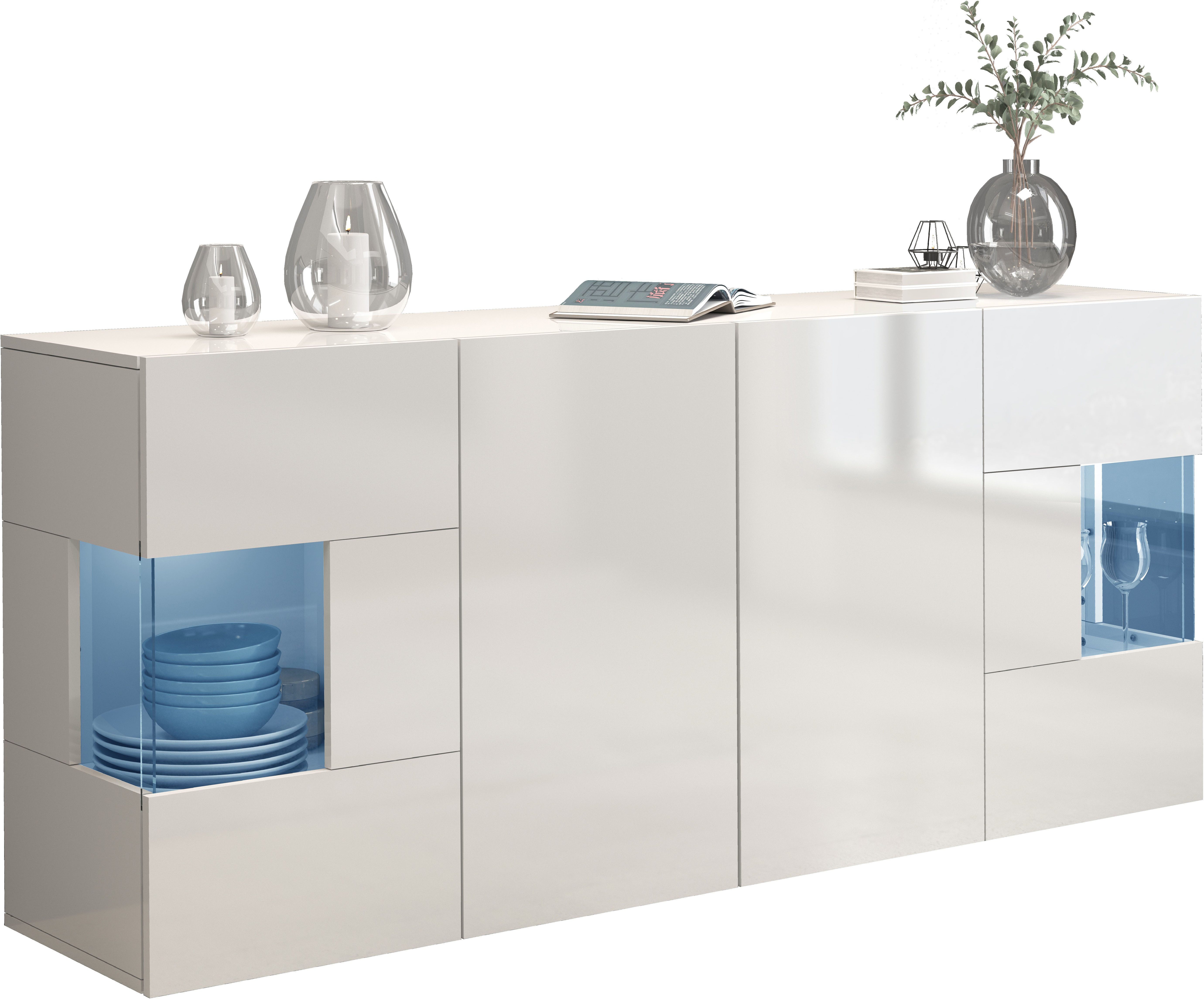 OTTO home Sideboard Egypt, Kommode, Schrank, Kredenz, Vitrine grifflos, 4 T günstig online kaufen