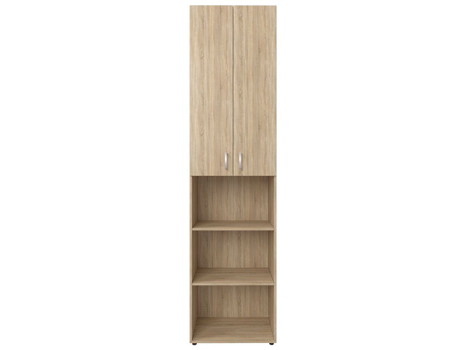 Sonoma/Eiche Höhe mit aus 33 | 34,5 Einlegeböden. 57 Sonoma-Eiche 4 in - cm Trio höhenverstellbaren Breite cm, Sonoma/Eiche Aktenschrank in Beistellschrank 226 Made cm, Germany möbelando Tiefe zeitloser Spanplatte