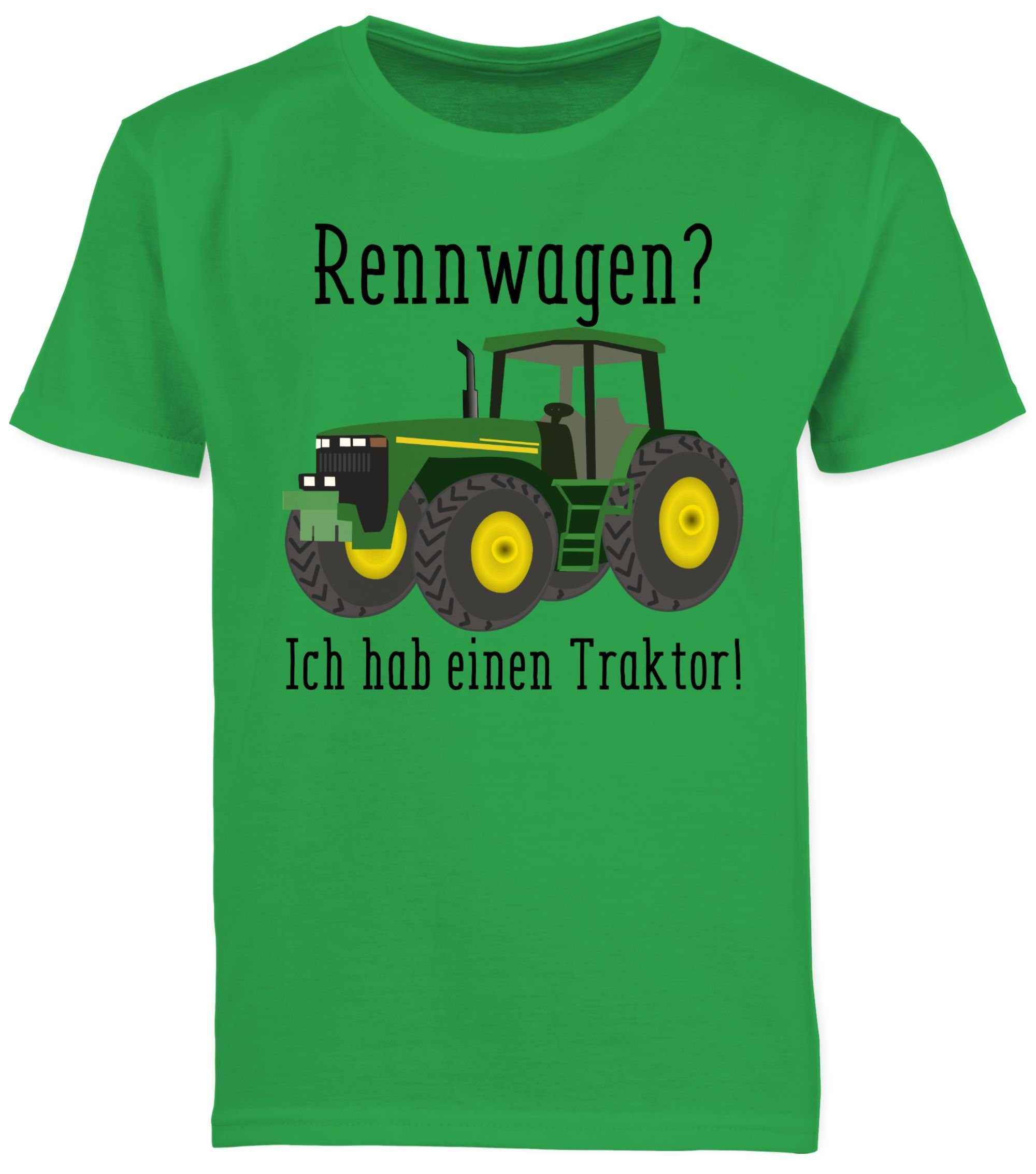 Traktor einen 01 Bauer Ich habe Trecker Rennwagen T-Shirt Traktor Shirtracer - Ges Geschenk Landwirt Grün