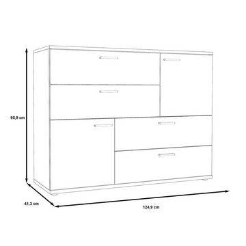 freiraum Kommode Salford, 124.9 x 95.9 x 41.3 cm (B/H/T)