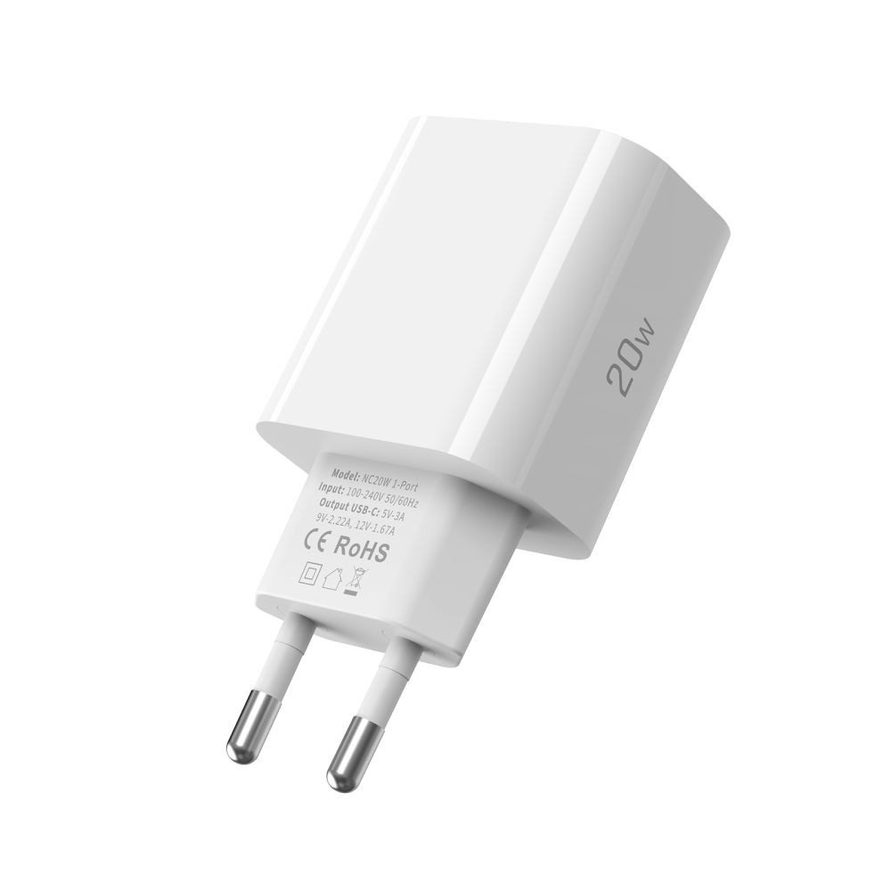TECH PROTECT NC20W USB-Ladegerät (3000 mA, Einzelartikel, 1 x Wandladegerät, Power Delivery 20 W Schnellladung)