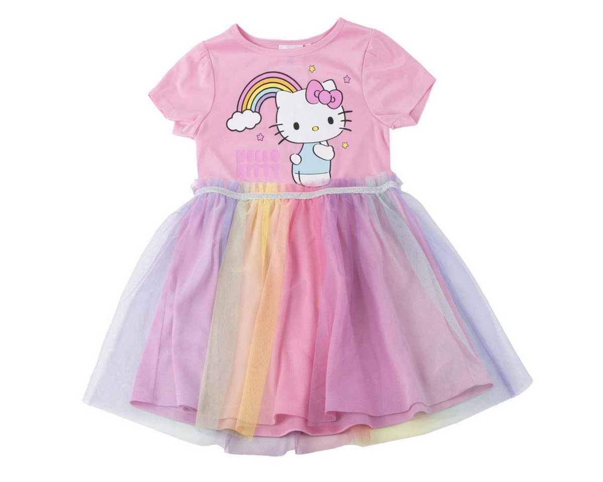 Hello Kitty Sommerkleid Fantasia Mädchen Kleid Single Jersey Baumwolle leichtes Kinderkleid (Packung)