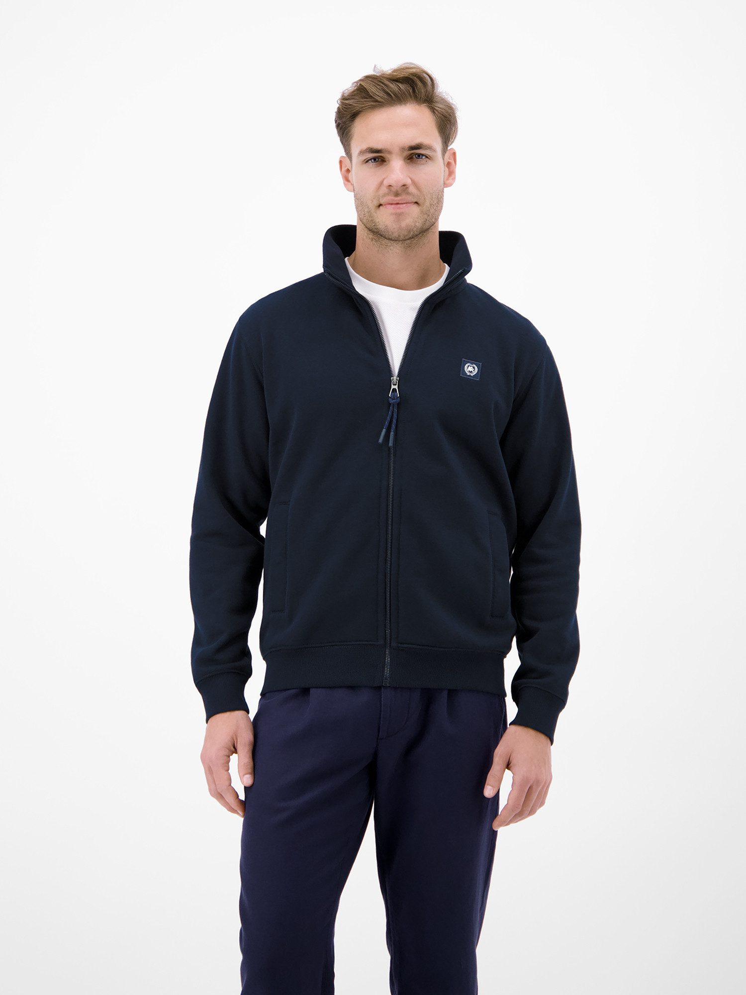 LERROS Sweatjacke Sweatjacke aus atmungsaktivem Baumwollmischgewebe