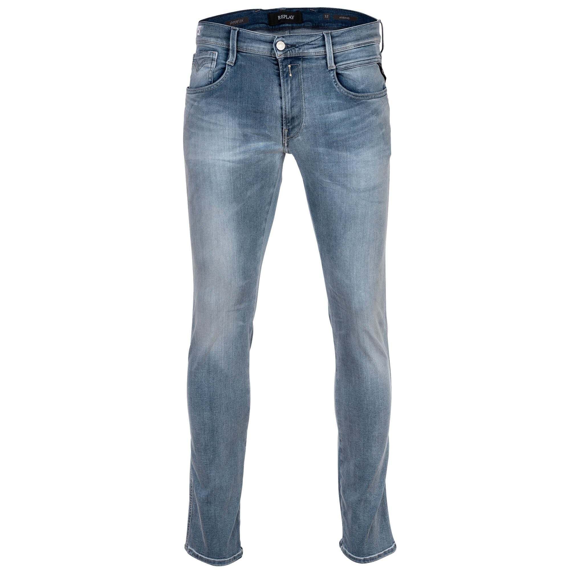 Replay RegularfitJeans Herren Jeans Hyperflex ANBASS, Stretch Denim