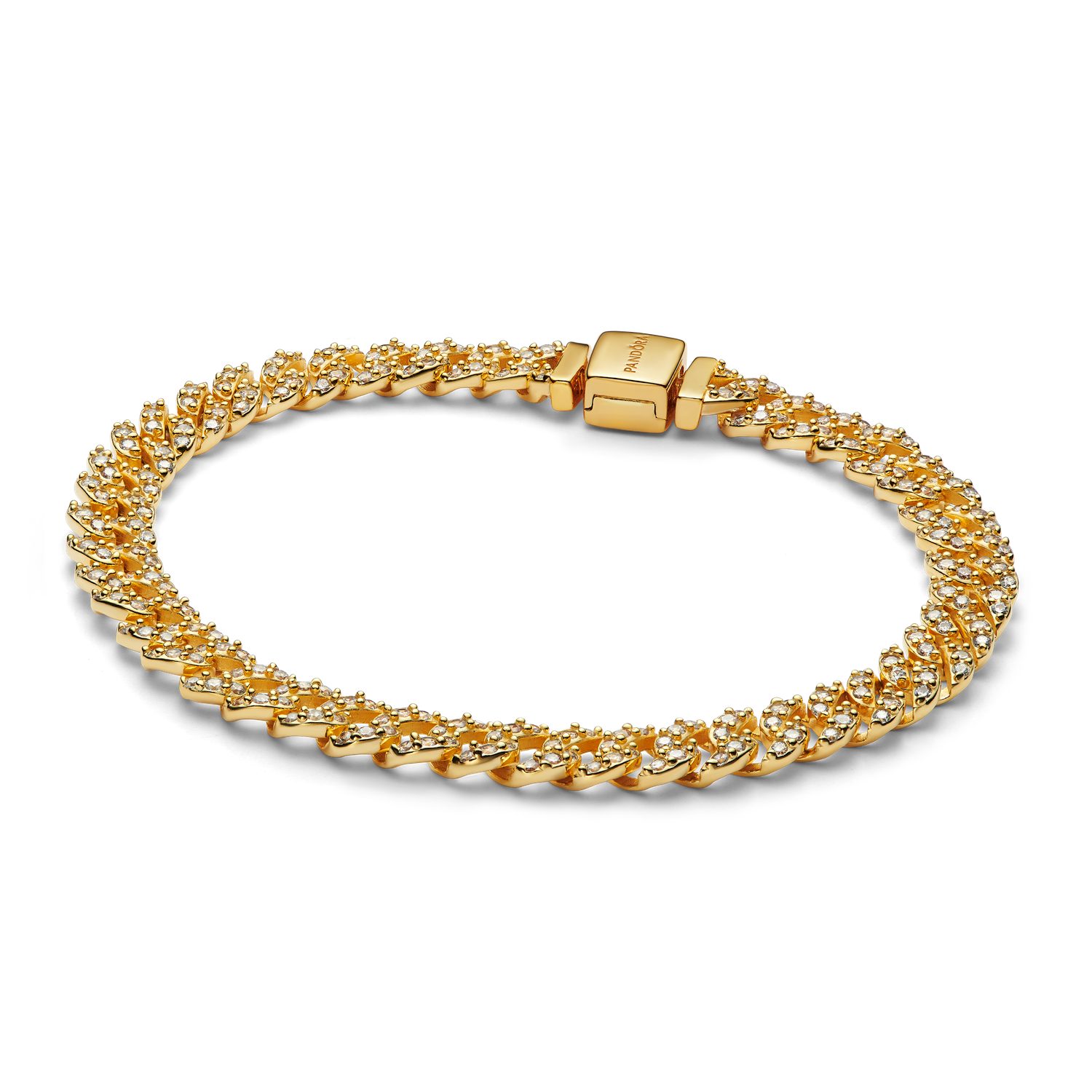 Pandora Armband PANDORA Pavé Cuban Gliederarmband günstig online kaufen