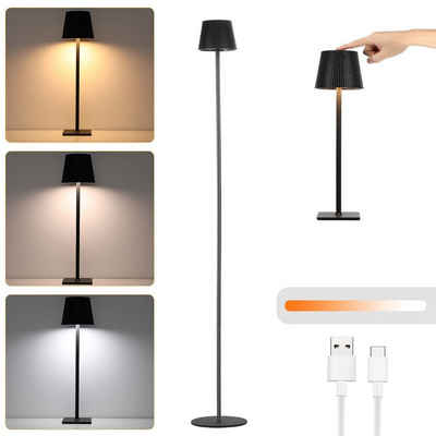 LETGOSPT LED Tischleuchte LED Tischlampe mit Touch-Funktion, 3-Farbe Dimmbare Nachttischlampe, LED fest integriert, Kaltweiß/Naturweiß/Warmweiß, Abnehmbar Tischlampe mit Metallsockel, 8000mAh Wiederaufladbar Akku