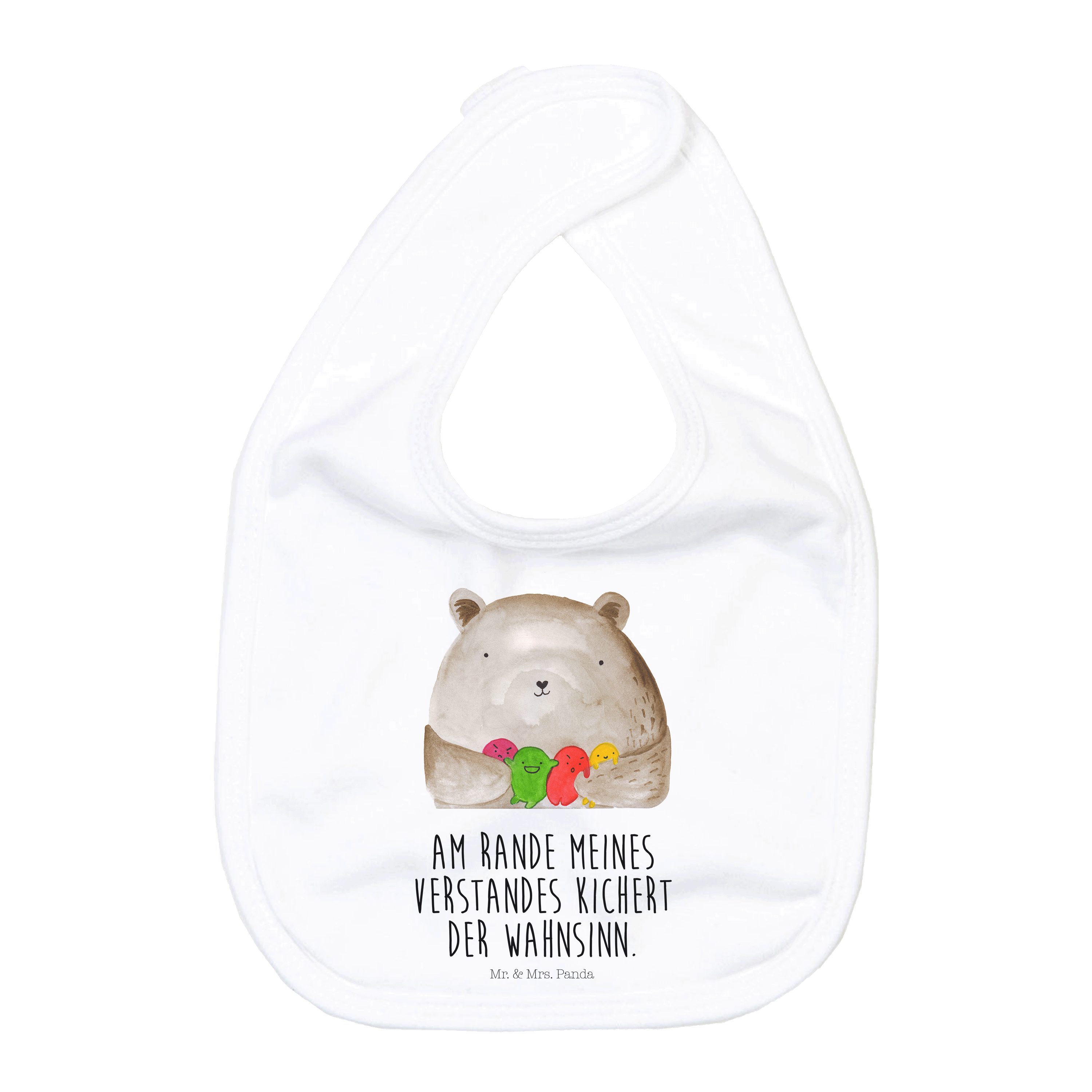 Tragetuch Bär Gefühl - Weiß - Geschenk, Durchgedreht, Teddybär, Verrückt, Baby