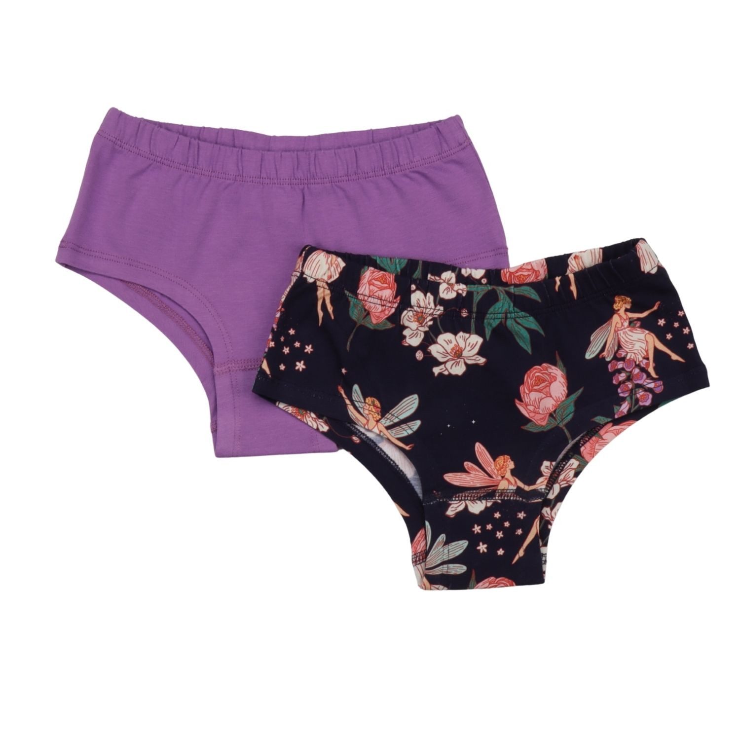 Walkiddy Slip Walkiddy Feen & Blumen Kinder Bio Baumwolle GOTS Dunkelblau - Bio Baumwolle,GOTS, Kinderbekleidung,nachhaltige Klamotten,Shorts