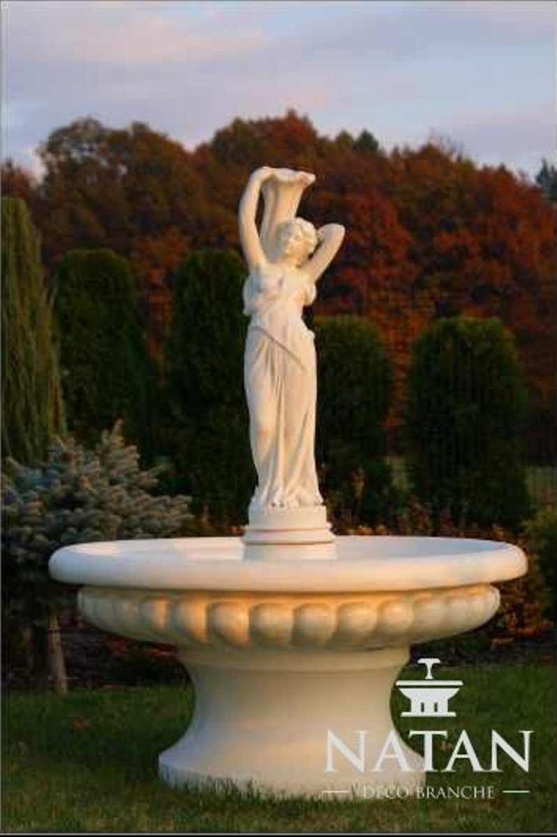 Skulptur Brunnen Figur JVmoebel Springbrunnen Deko Zierbrunnen Garten Fontaine Teich