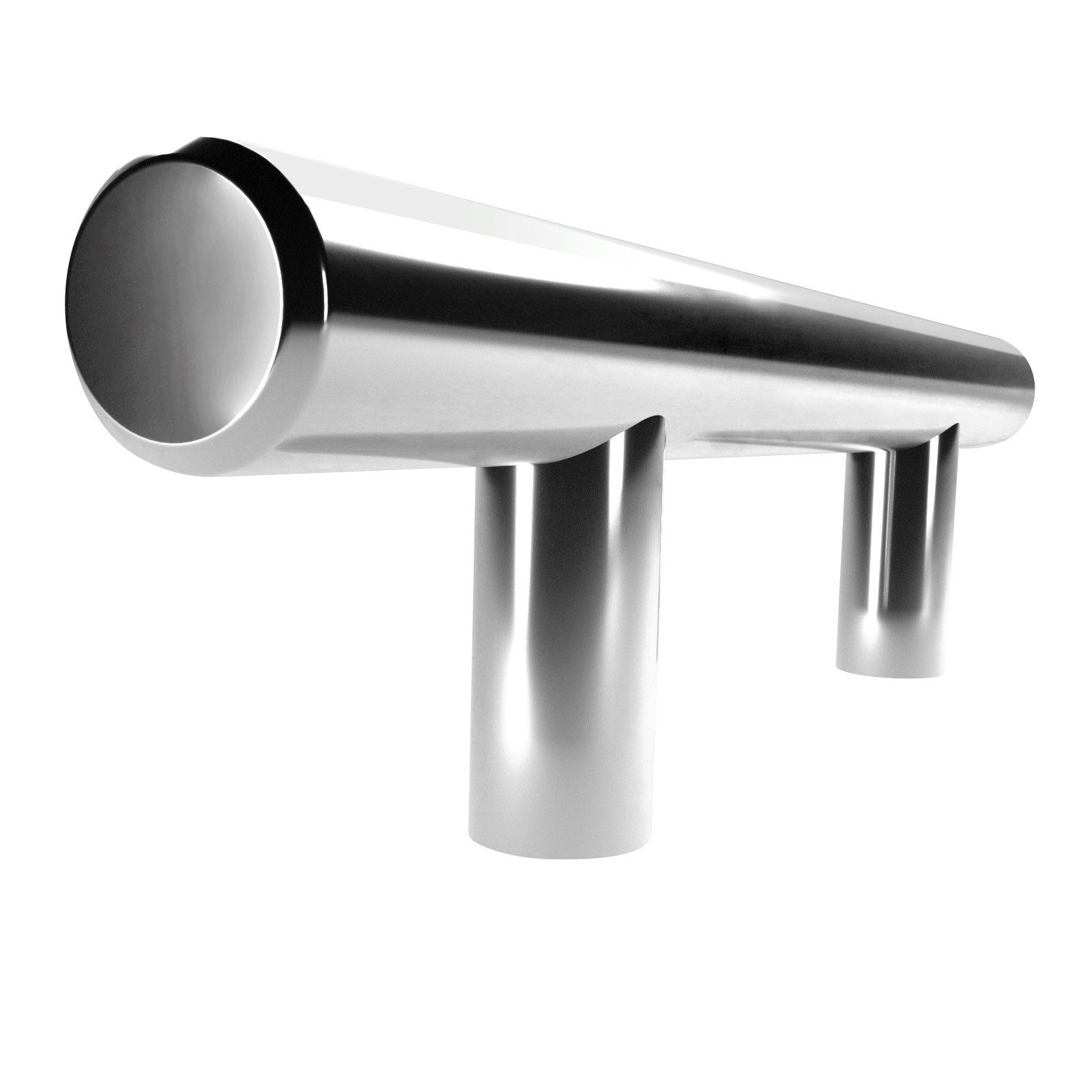 SO-TECH® Möbelgriff Stangengriff G11 Chrom poliert Ø 12 mm BA 64 - 480 mm, Bohrlochabstand 64 mm, Länge 124 mm, incl. Schrauben