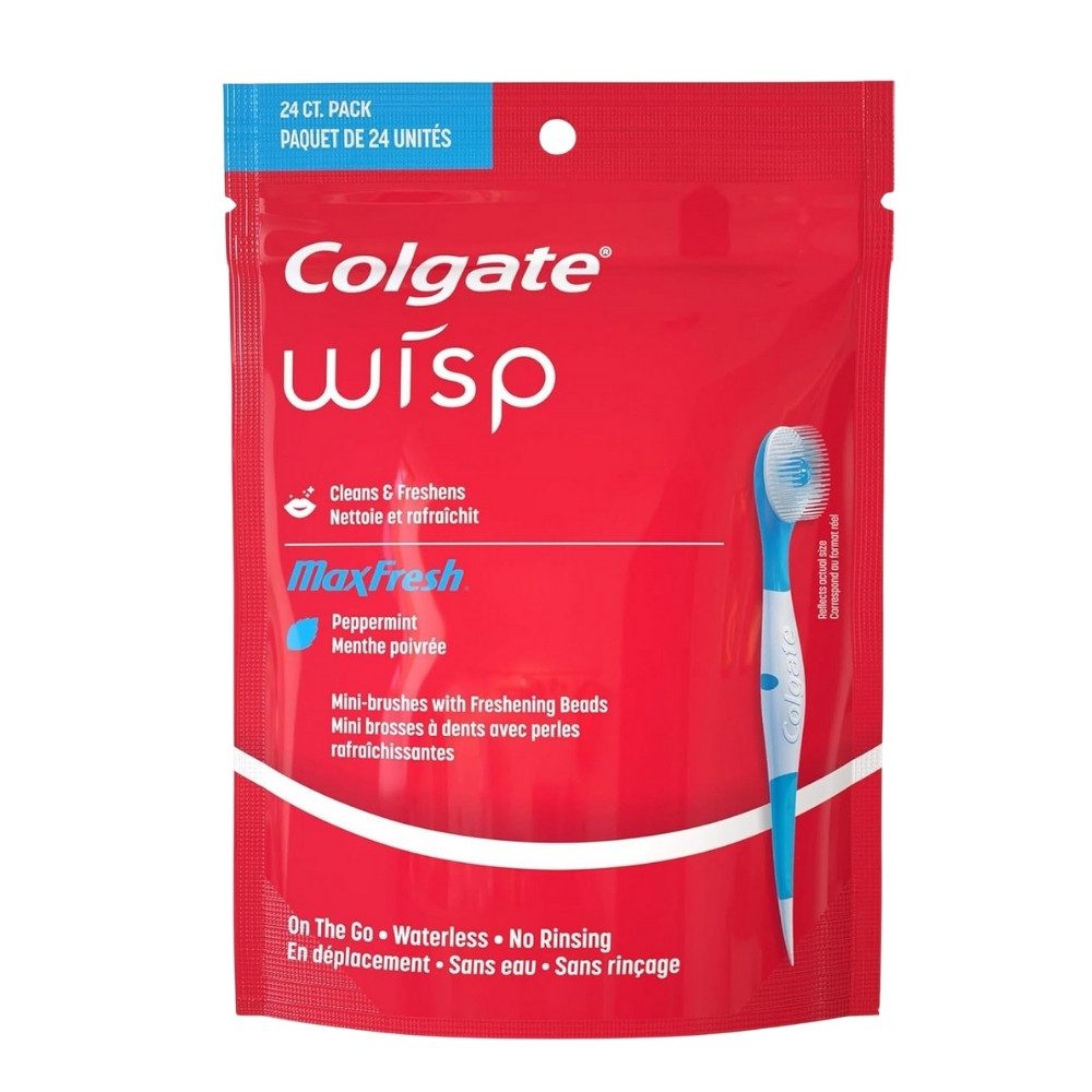 Colgate Зубная паста Colgate Wisp Mini-Bürste, tragbar, Weiß, Coolmint, 24 Stück, (1-St)