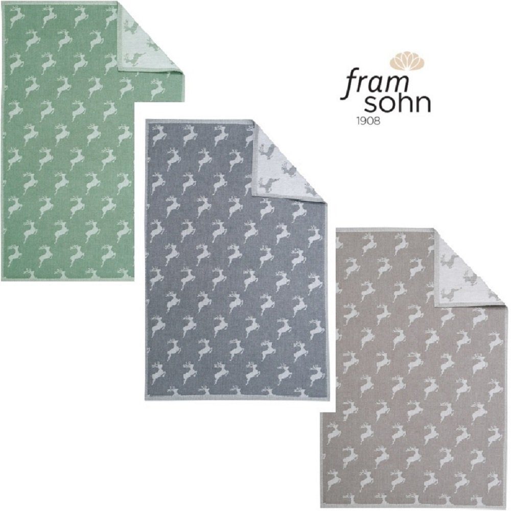 framsohn frottier Geschirrtuch 'Hirsch allover' 50 x 75 cm günstig online kaufen
