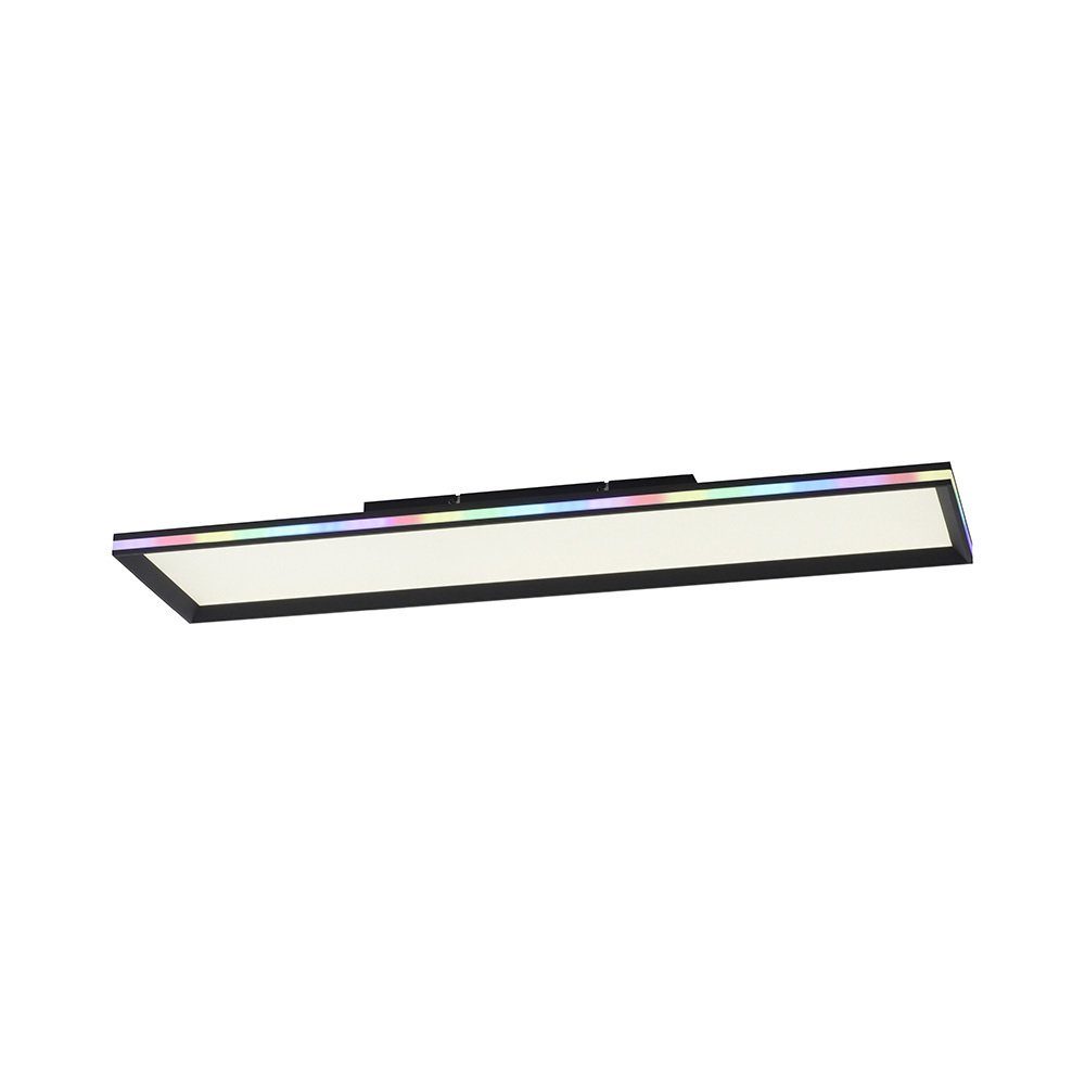 SellTec LED Deckenleuchte LED Deckenlampe Panel Digital, CCT-Farbtemperaturregelung, RGB Rainbow Lichteffekt, Dimmfunktion, 1x LED-Board/21,50 Watt, Warmweiß bis Kaltweiß, RGB Rainbow, RGB CCT Farbwechsel dimmbar Fernbedienung schwarz