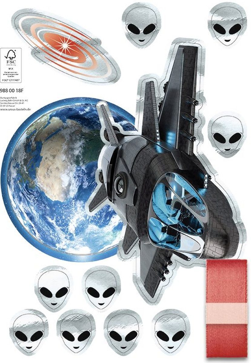 Ursus - Ludwig Bähr Schultüte Deko-Set für Schultüten easy line Spaceship
