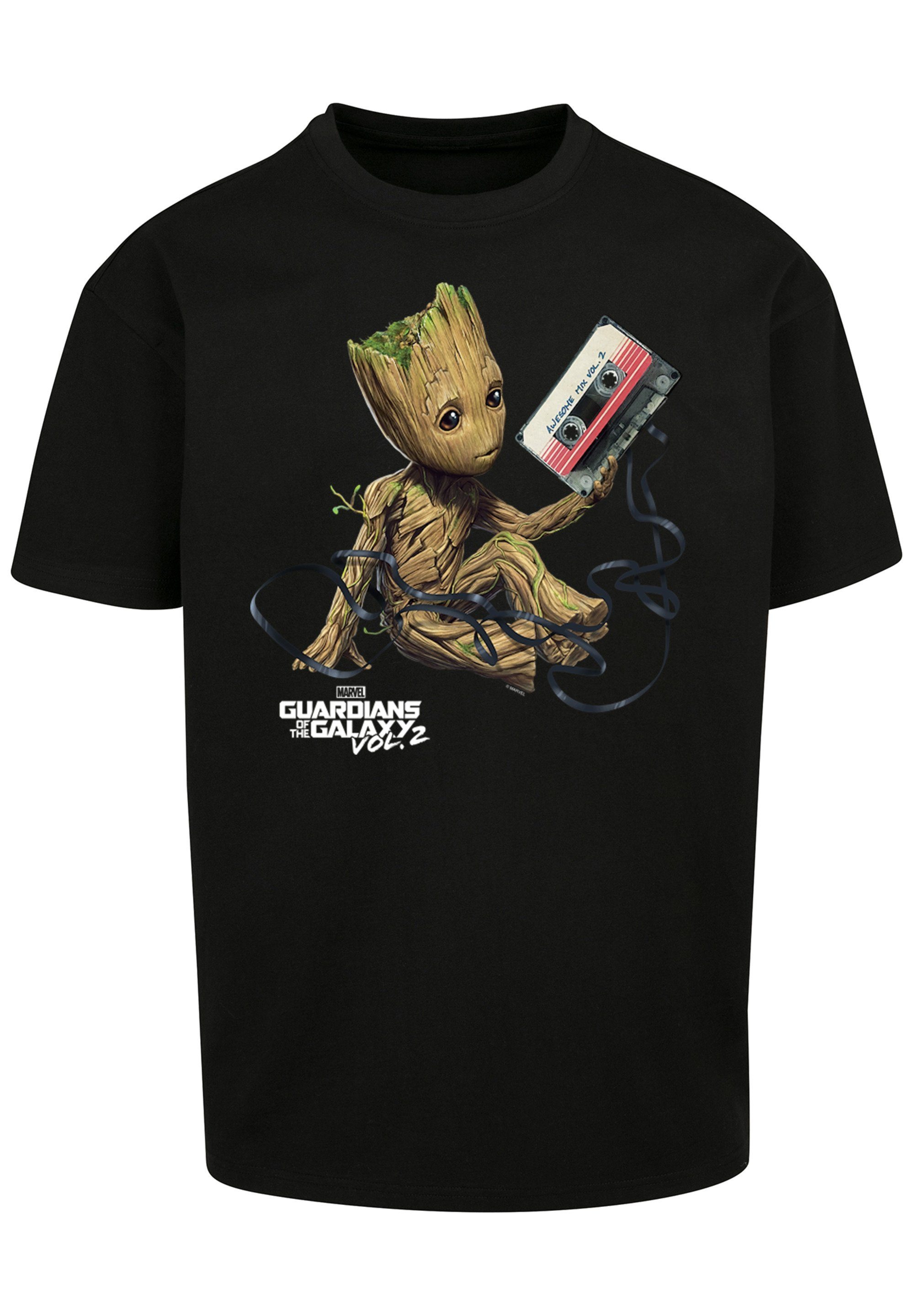 F4NT4STIC T-Shirt Marvel Print The Of schwarz Tape Galaxy Vol2 Groot Guardians