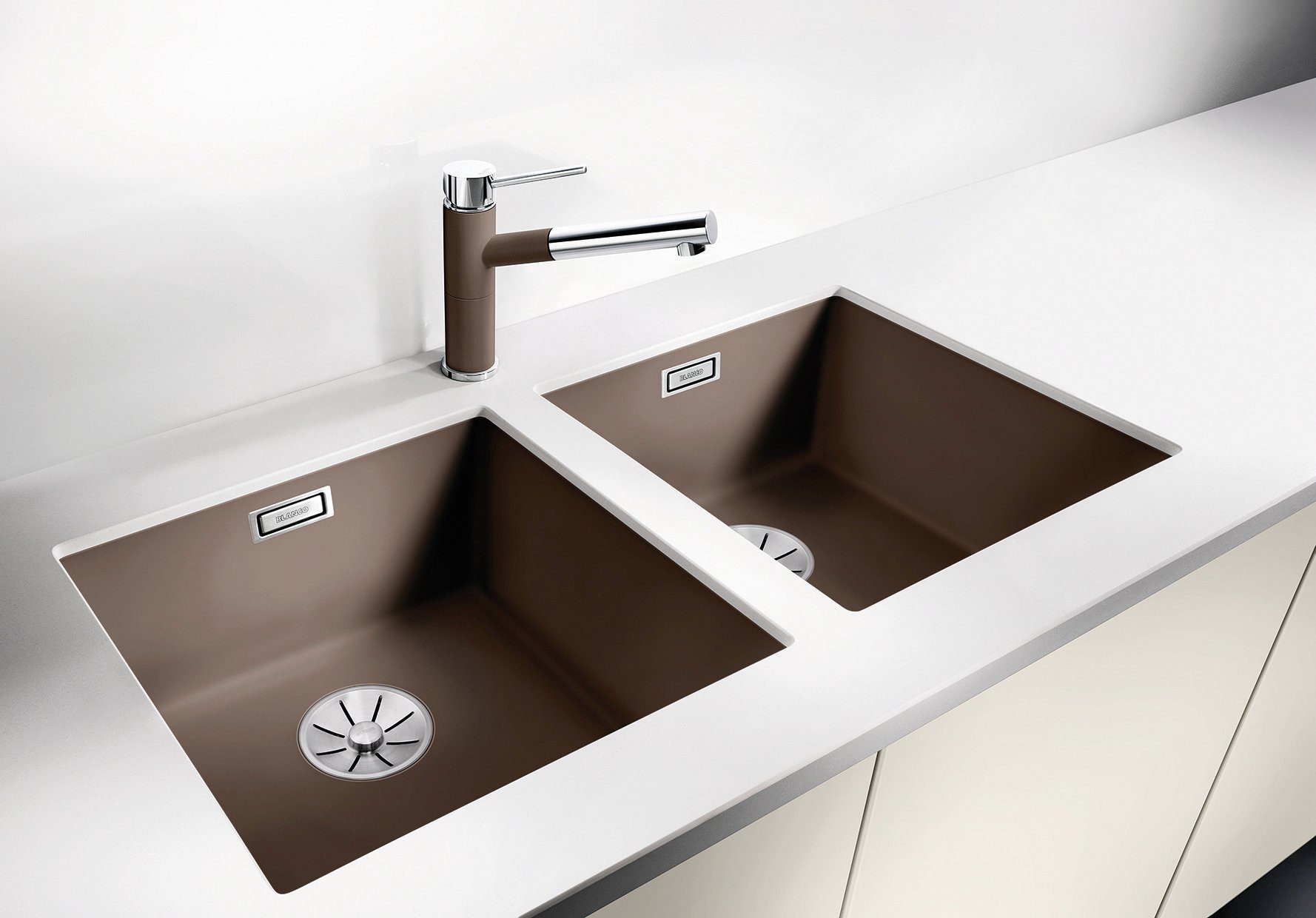 Blanco Granitspüle SUBLINE 400-U, eckig, 46/43 cm, (1 St), erhältlich in mehreren Farben