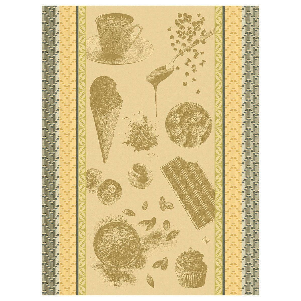 Le Jacquard Francais Geschirrtuch Geschirrtuch Chocolats Recettes Dulcey 60x80 cm, (1-tlg., 1 x Geschirrtuch), jacquard-gewebt