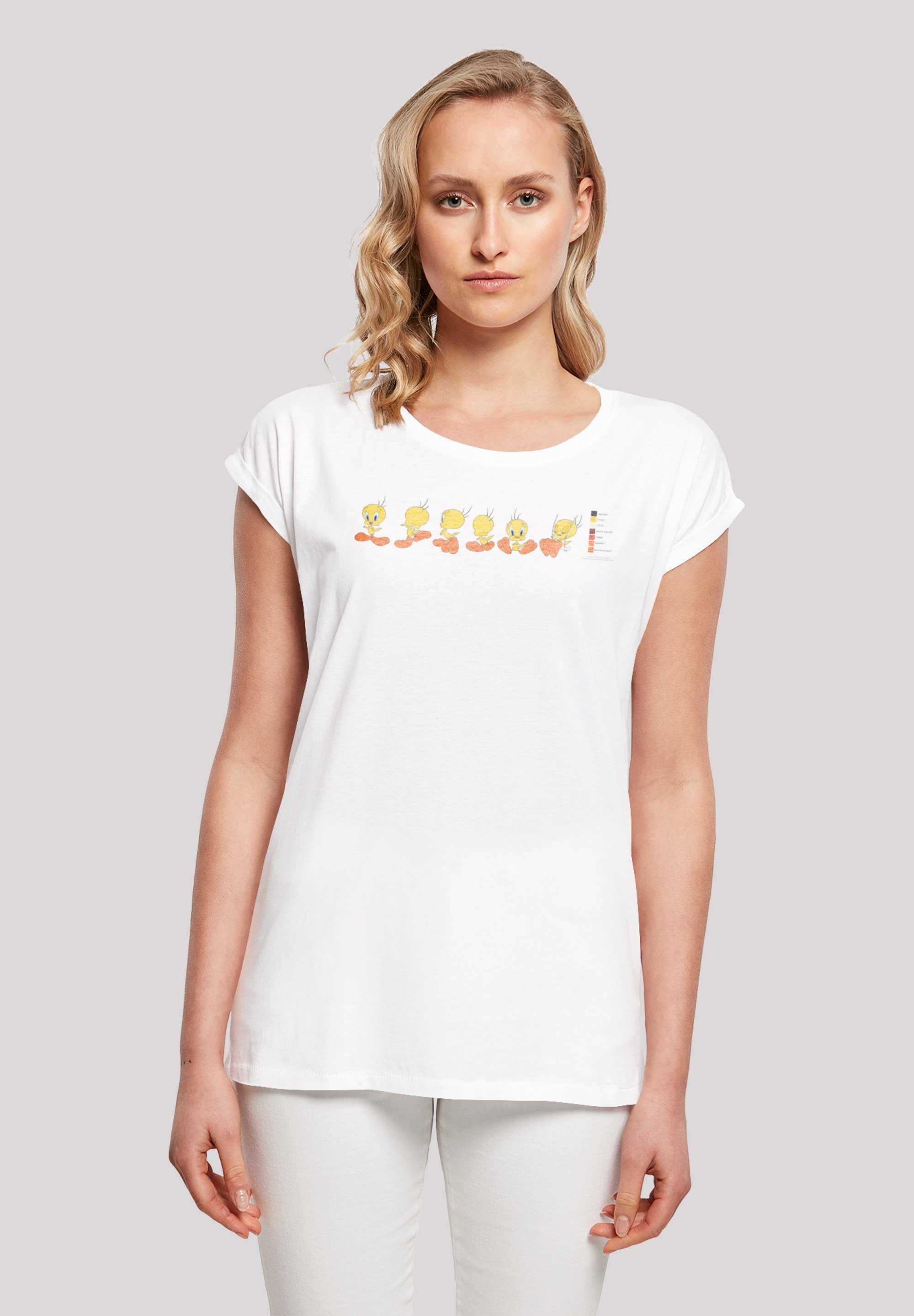 F4NT4STIC T-Shirt Looney Tunes Tweety Pie Colour Code Print