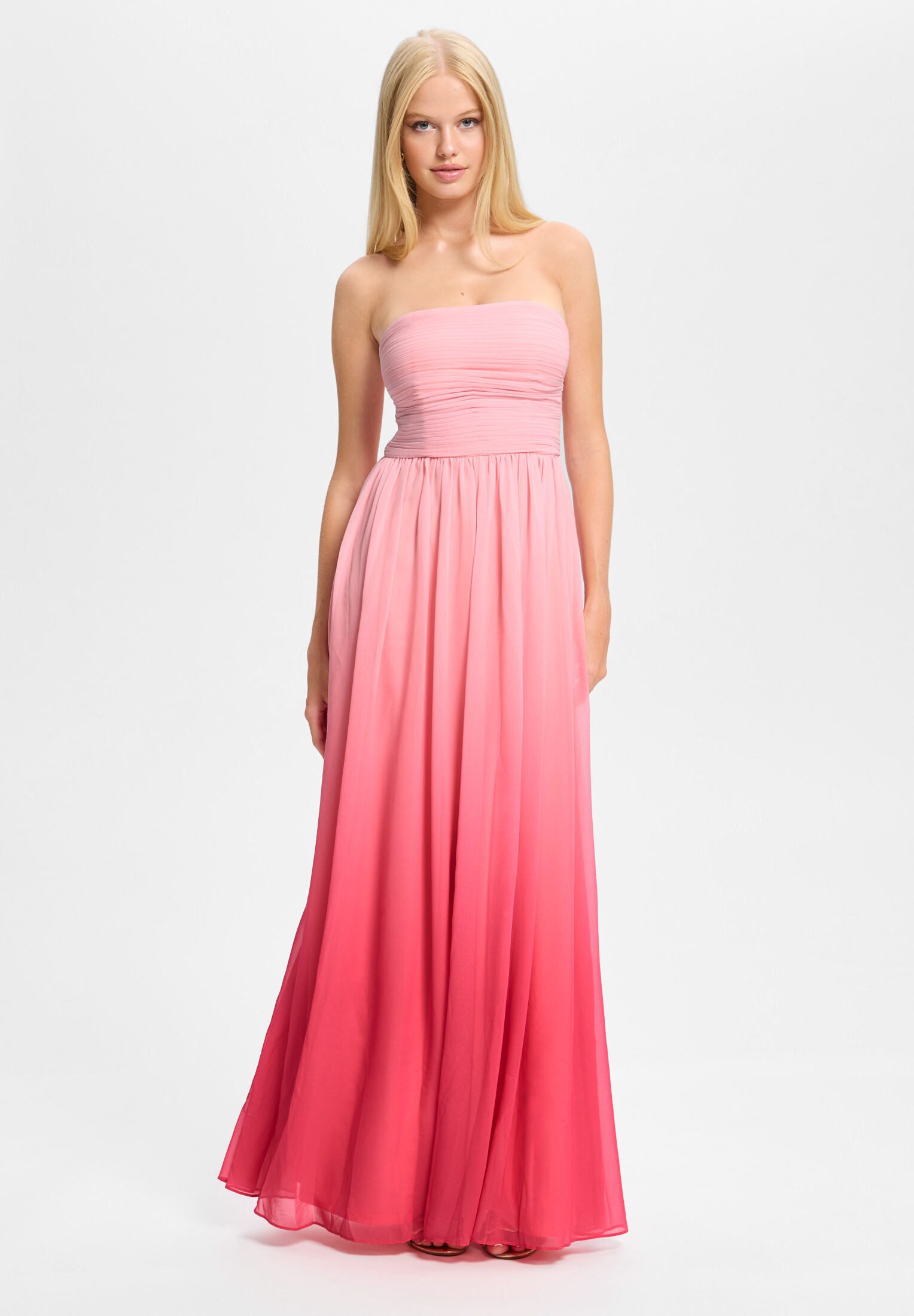 Hey Kyla Abendkleid - Abendkleid mit Chiffonrock im Ombré-Look Oberteil in figurbetonter Passform