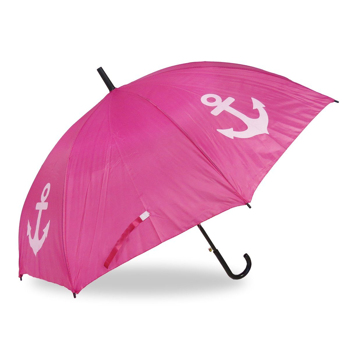 Sonia Originelli Taschenregenschirm Stockschirm "UNI" Regenschirm Schutz Schlicht Einfarbig pink
