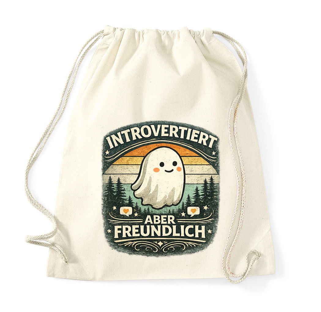 Blondie & Brownie Turnbeutel Introvertiert Freund lichGeistBeutel Turnbeutel Retro Tasche (Einzelset, Einzelartikel), Introvertiert Freund lichGeist Beutel