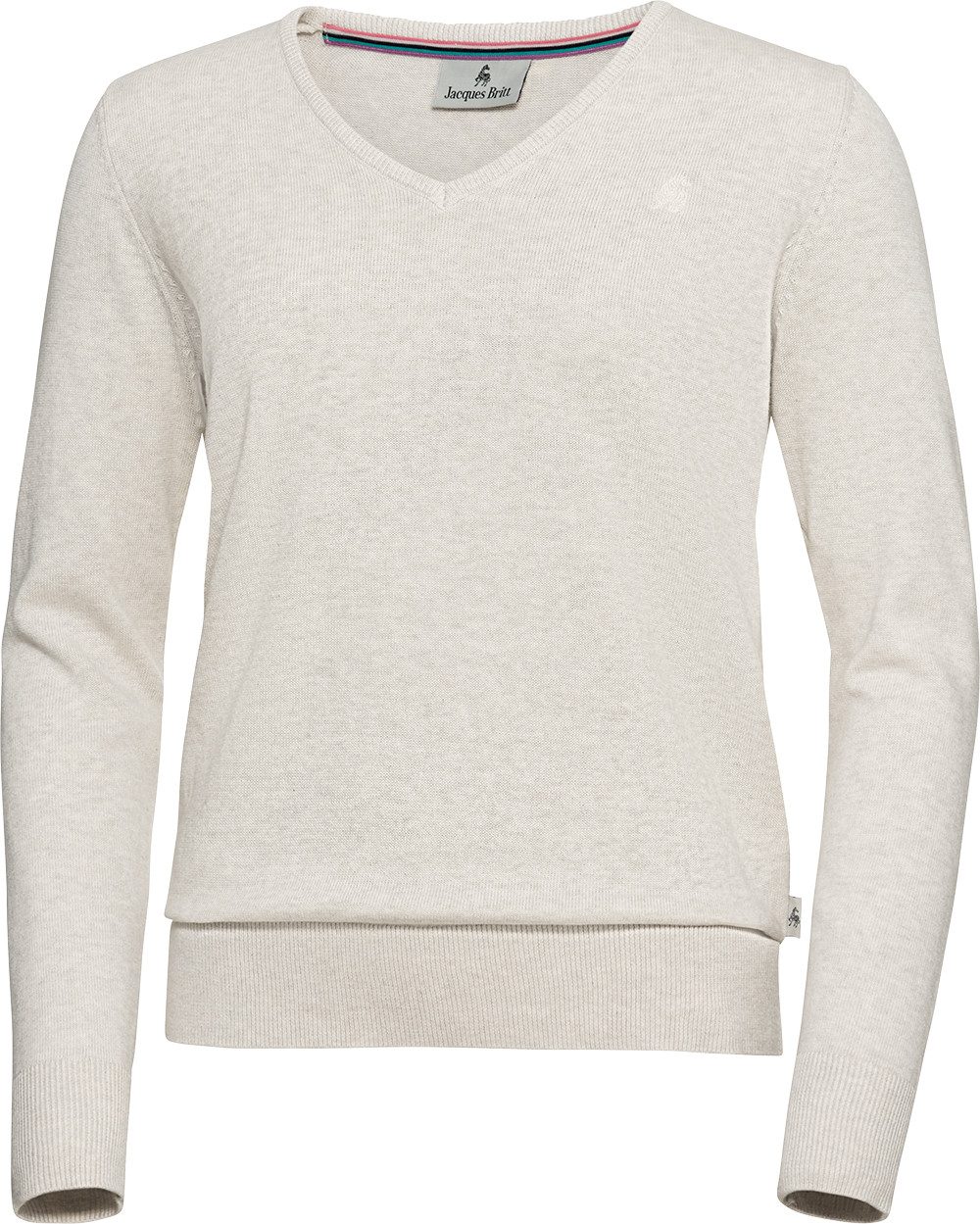 Jacques Britt V-Ausschnitt-Pullover Hautsympathisch und formstabil dank 100 günstig online kaufen