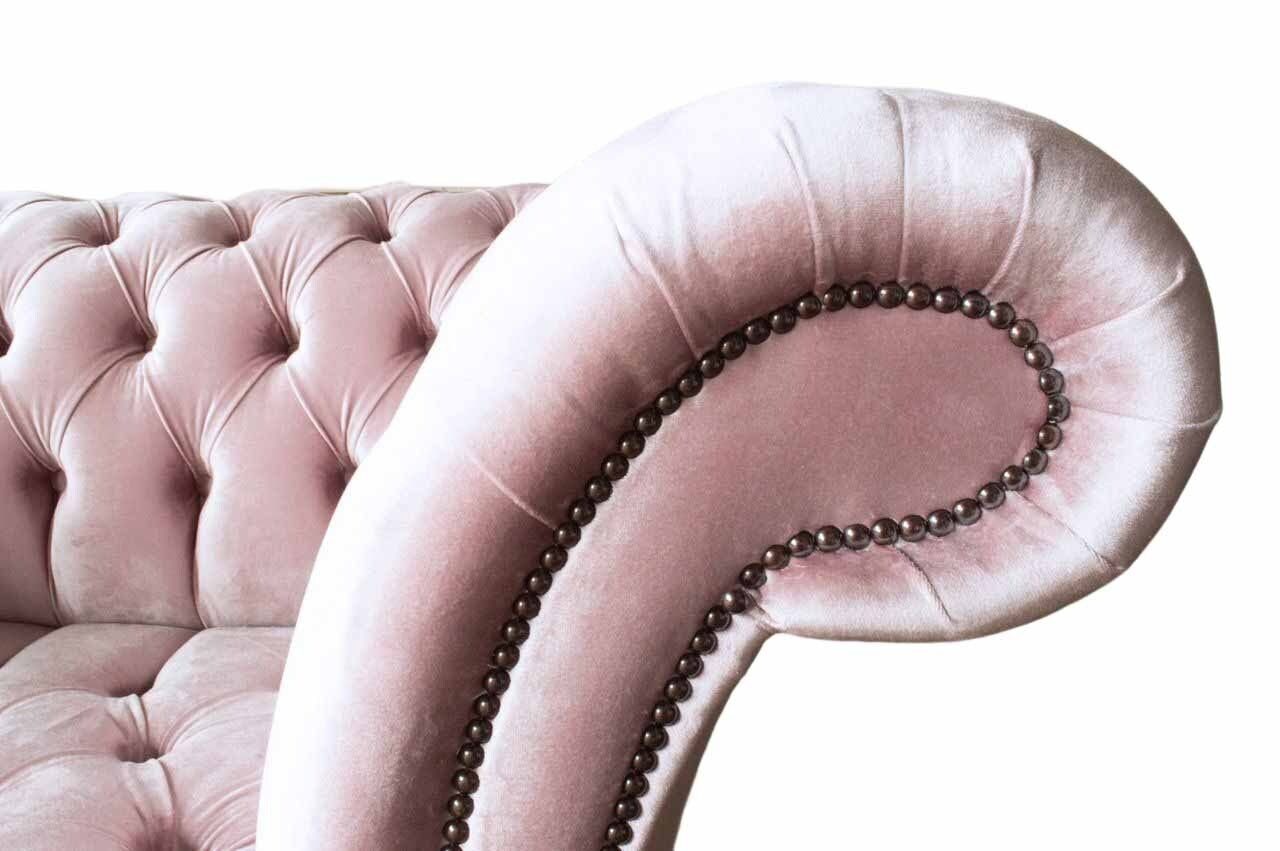 Chesterfield, Europe Design Sessel 1 Sofa Made Polster Sitzer JVmoebel Sessel In Stoffsofas Luxus Rosa