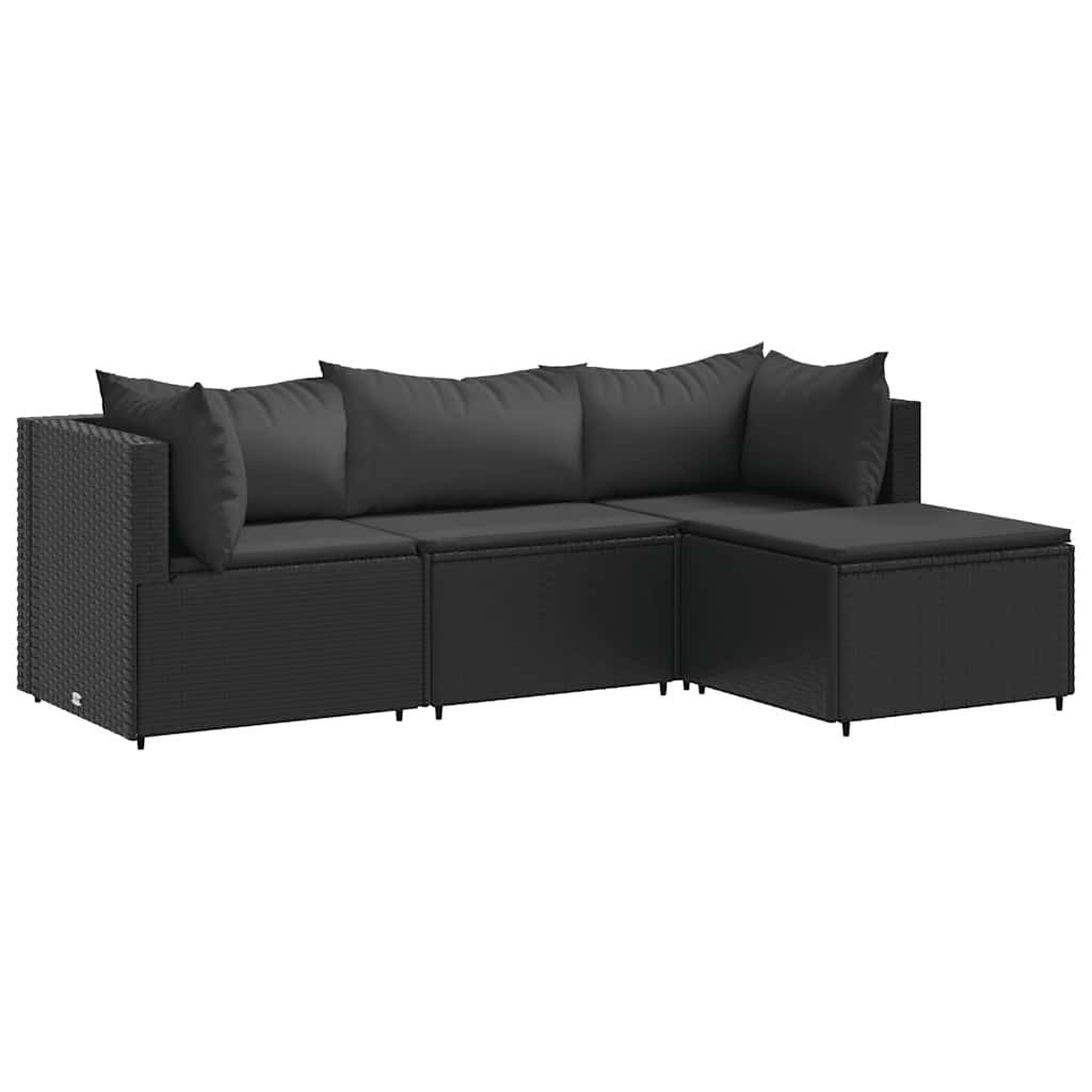vidaXL Gartenlounge-Set 4-tlg. Garten-Lounge-Set mit Kissen günstig online kaufen