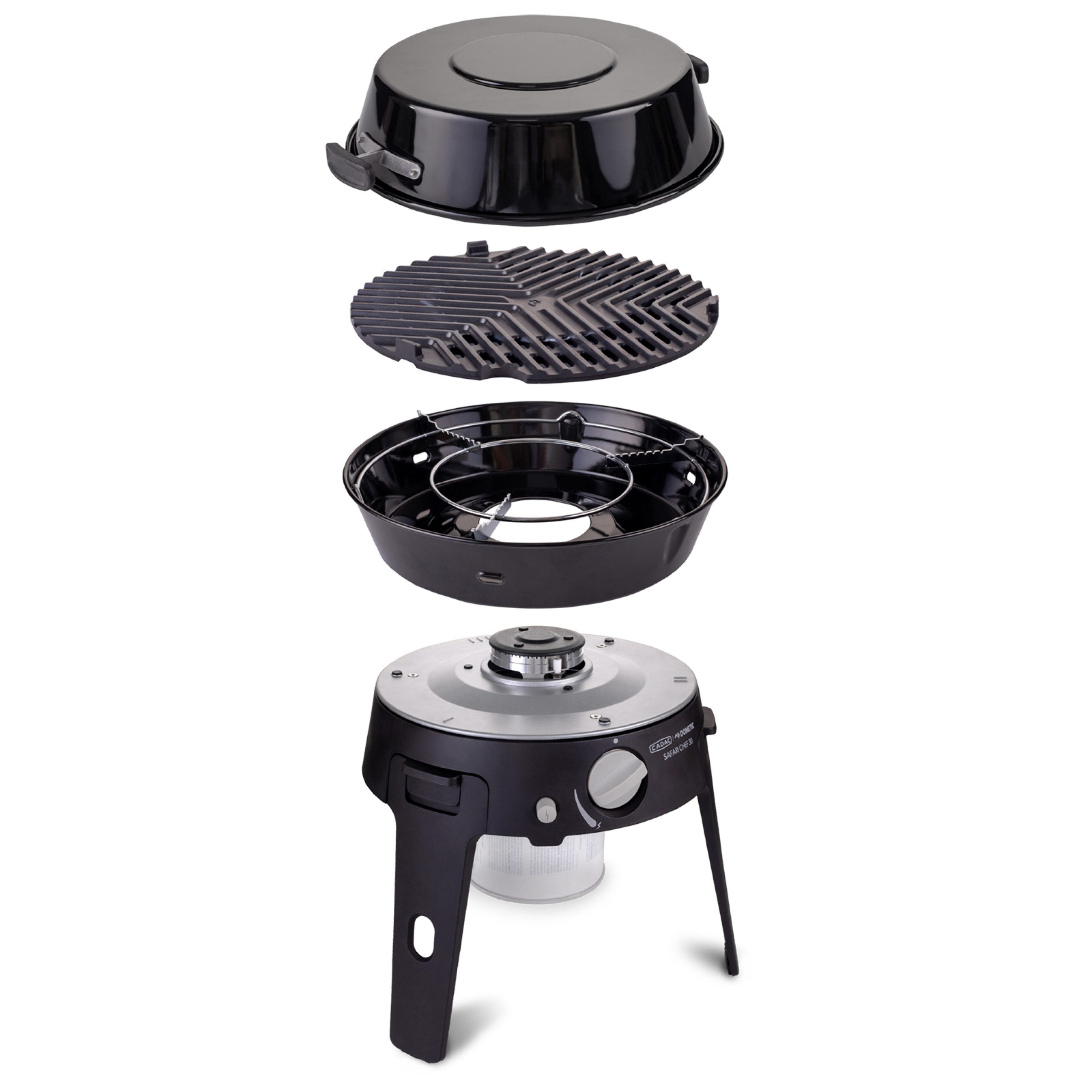 CADAC Camping-Gasgrill Cadac Safari Chef 30 HP Combo Gasgrill Campinggrill ø 30 cm