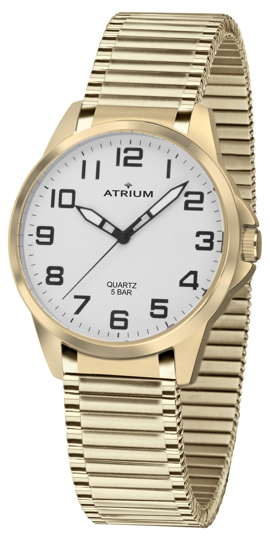Atrium Quarzuhr A49-60 Damen Armbanduhr Zugband Stahl, analog klassisch schlicht modern deutlich Geschenk Ø 27 mm