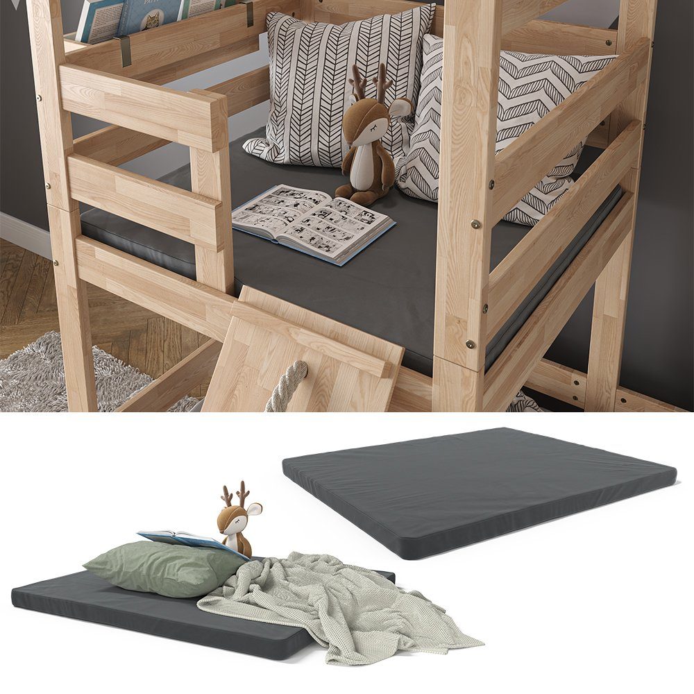 Kindermatratze Teddy, Grau, 90 x 101 cm, VitaliSpa®, 5 cm hoch, (kein Set) günstig online kaufen