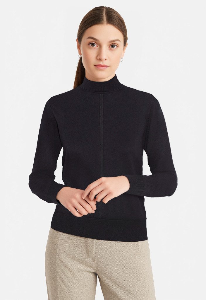 BOSS ORANGE Rollkragenpullover Faghettini Premium Damenmode aus softer Wollmischung