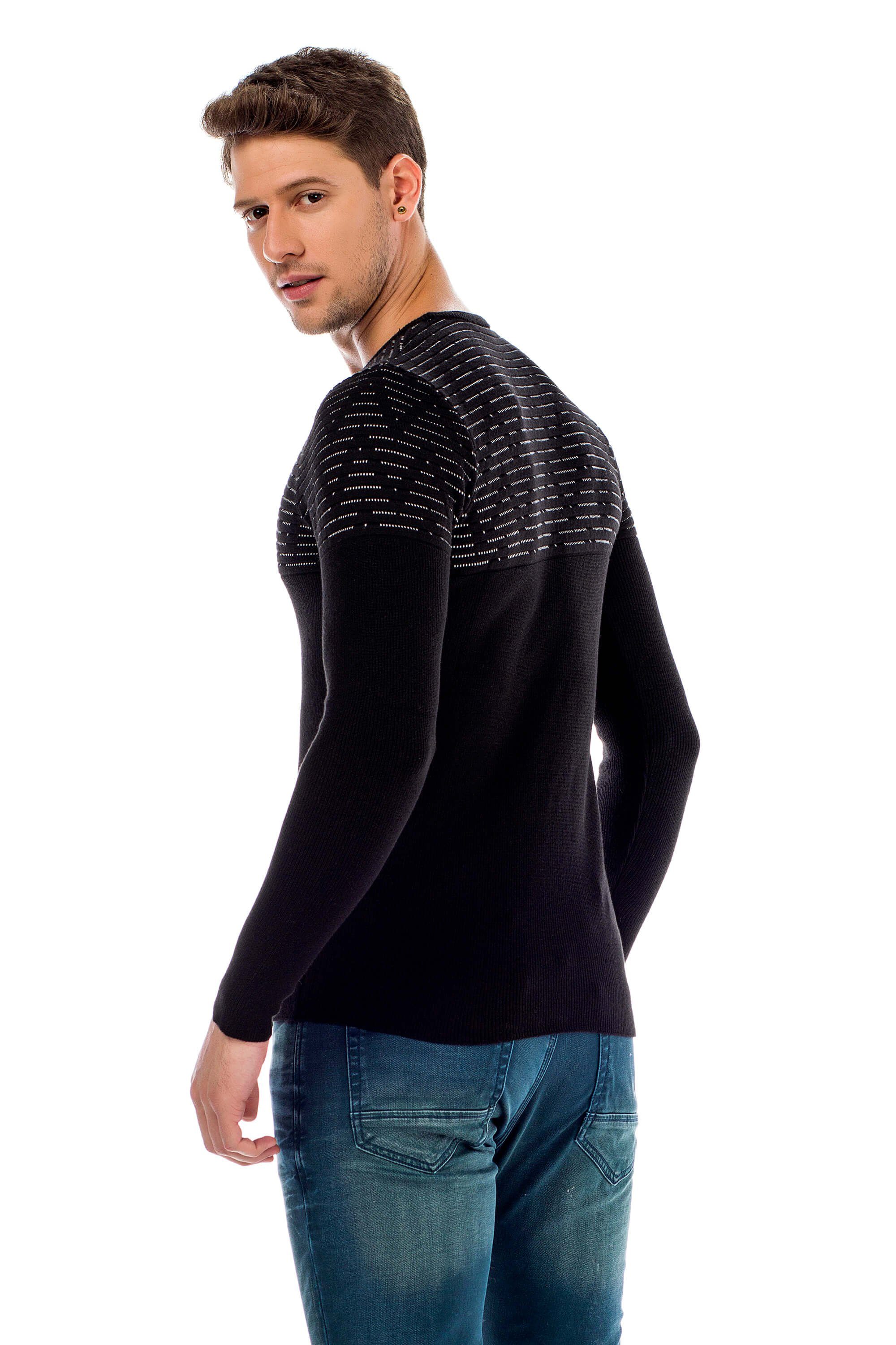 Baxx & Zacken-Muster Strickpullover mit Cipo